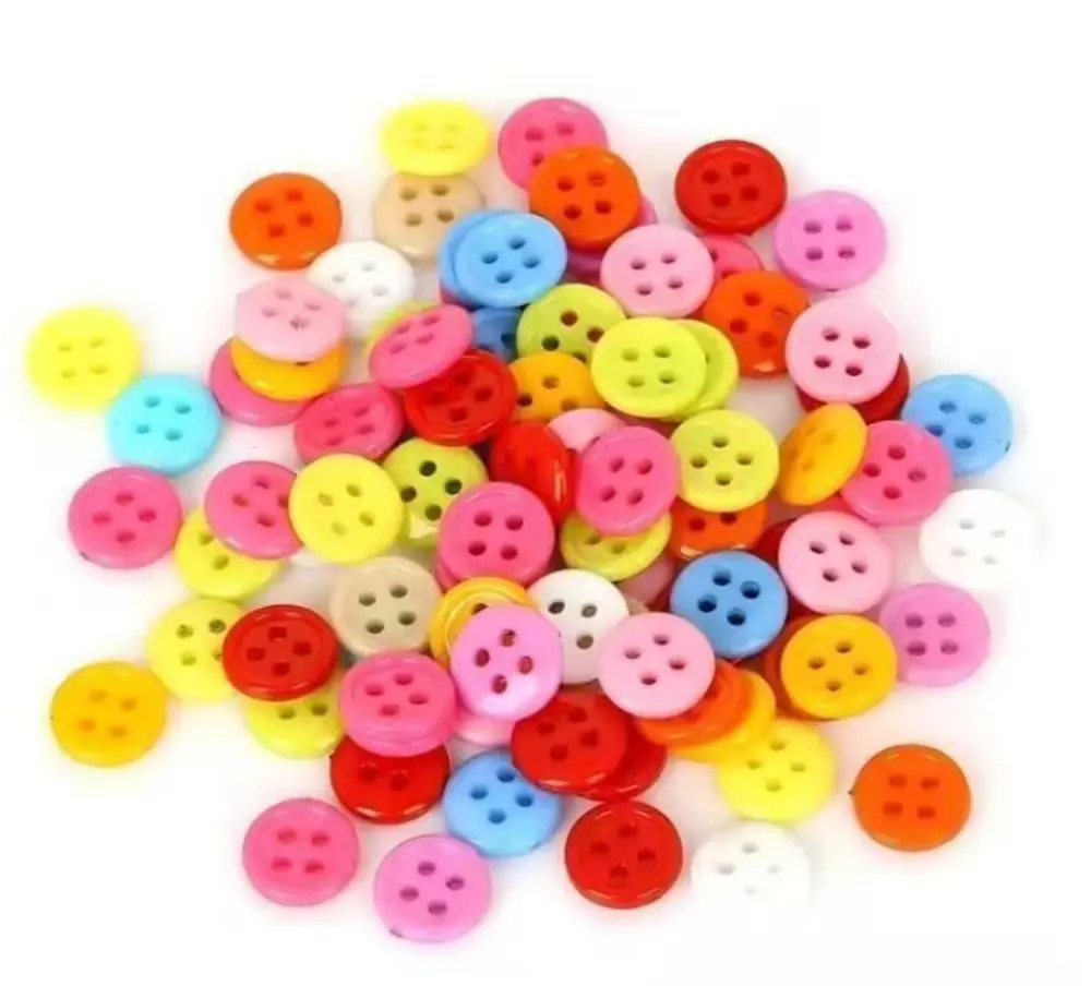 Yuvarlak Renkli Düğme Rengarenk Düğme 1,2 cm - 25 Adet