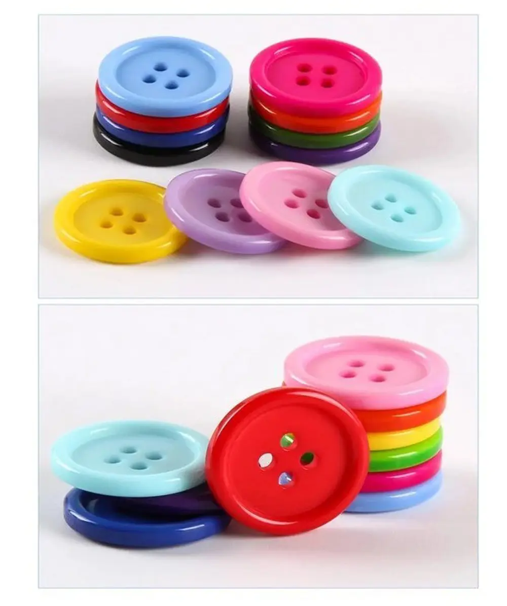 Yuvarlak Renkli Düğme Rengarenk Düğme 2,2 cm - 25 Adet