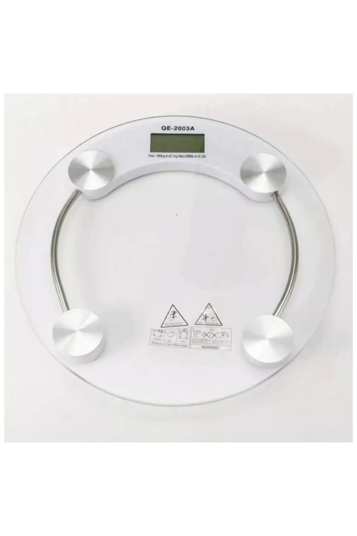 Yuvarlak Şeffaf Dijital Cam Baskül Terazi Tartı Hassas Ölçüm Mode