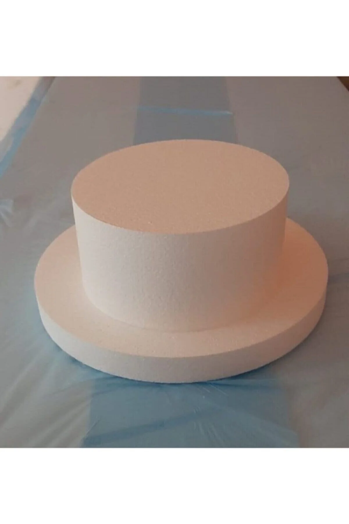 Yuvarlak Strafor Katlı Maket Pasta 35x3cm - 25x10cm