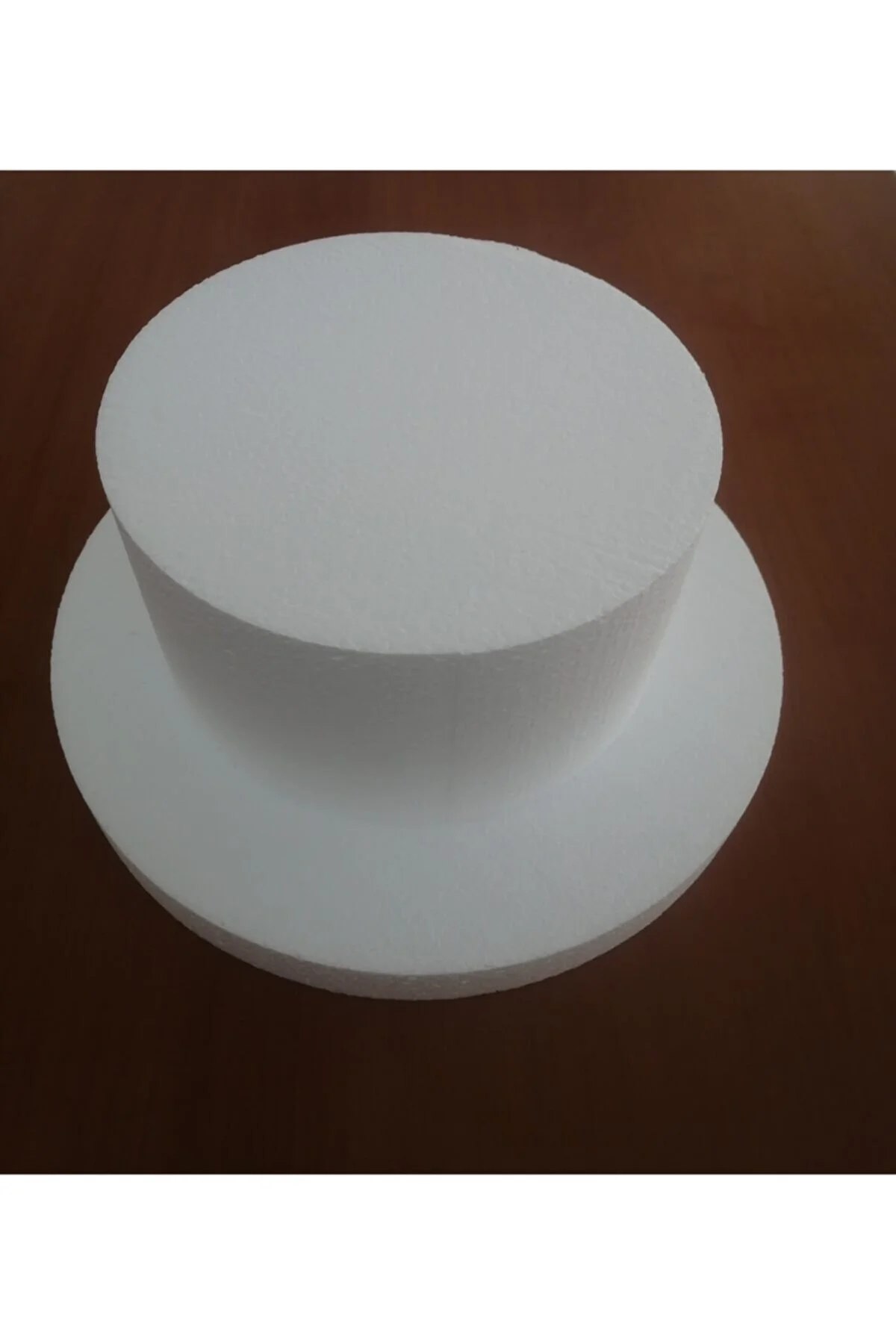 Yuvarlak Strafor Katlı Maket Pasta 30x3cm - 20x10cm