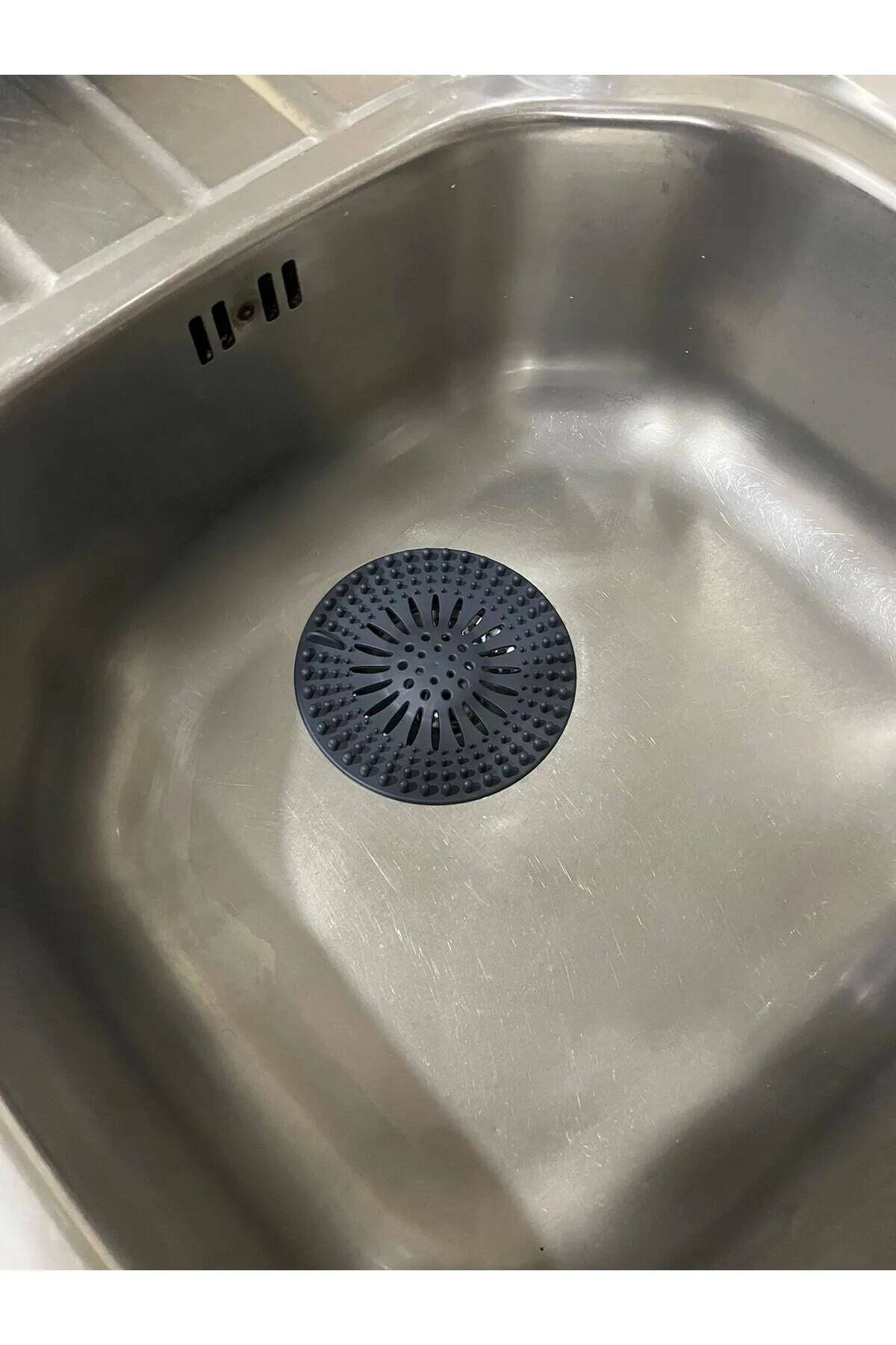 Çerçici Yuvarlak Süzgeçli Silikon Mutfak Lavabo Ve Küvet Süzgeci Gider Sü