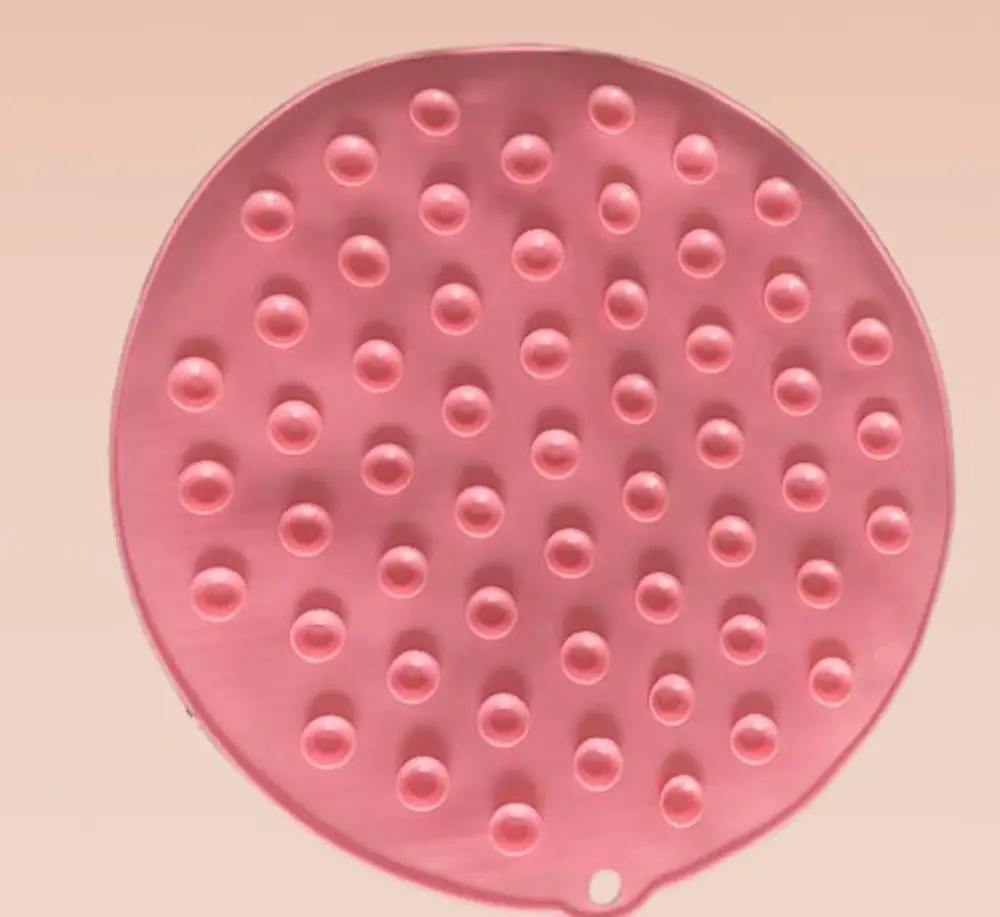 Yuvarlak Vantuzlu Banyo Sırt Kese Matı 26 cm Yuvarlak Vantuzlu Banyo Sırt Kese Matı 26 cm