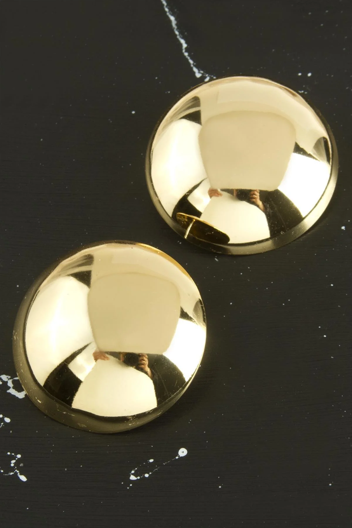 Yuvarlak Yeni Sezon () Metal Küpe-Sarı