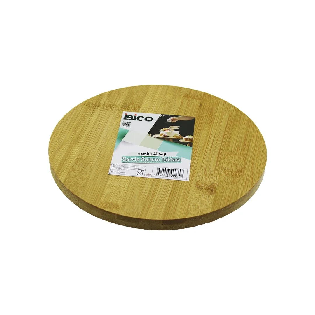 Yuvarlak=24.5cm Ayaklı= 4cm Düz Yüzey Ahşap Bambu Sunum Tepsisi - Mini Sofra Bx40 Fiyatı, Yorumları ve Özellikleri