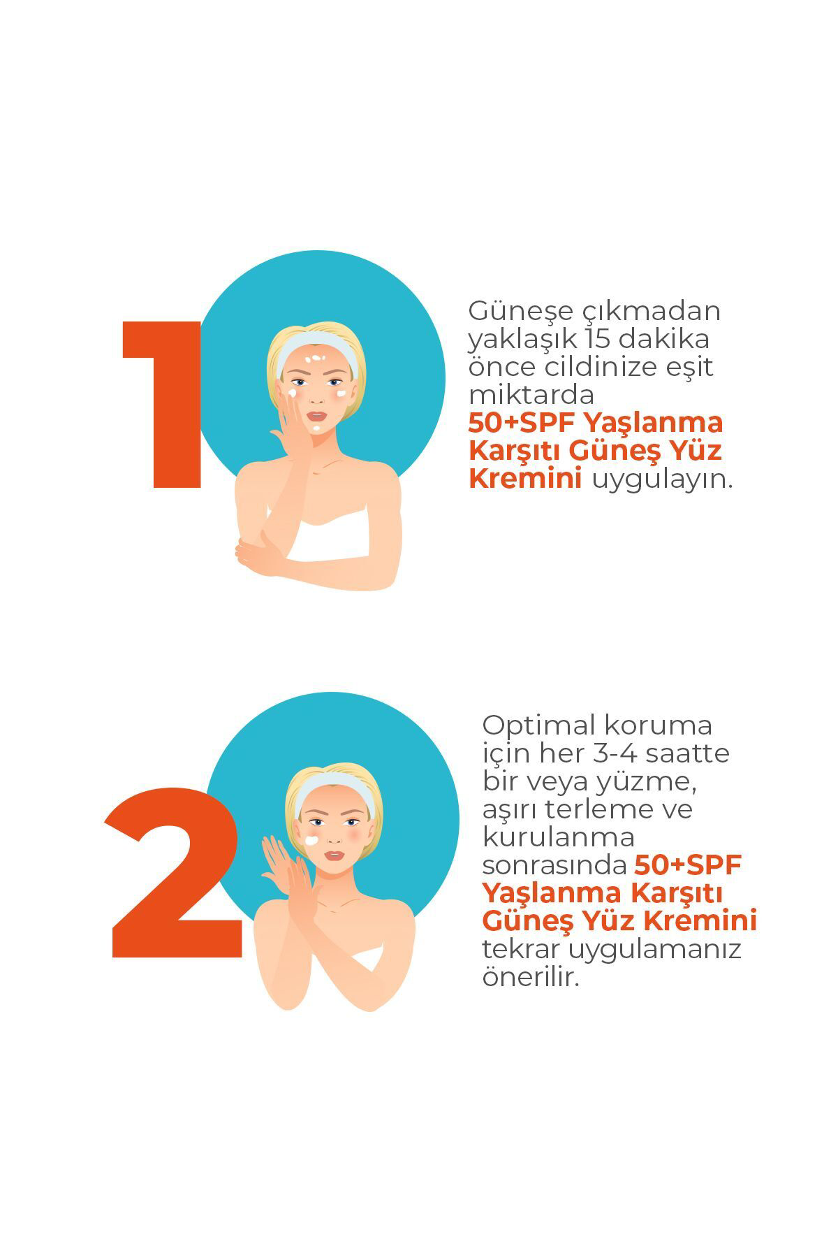 Yüz Güneş Kremi 50 Spf 100 ml Uva/uvb Filtreli Nemlendirici E Vit