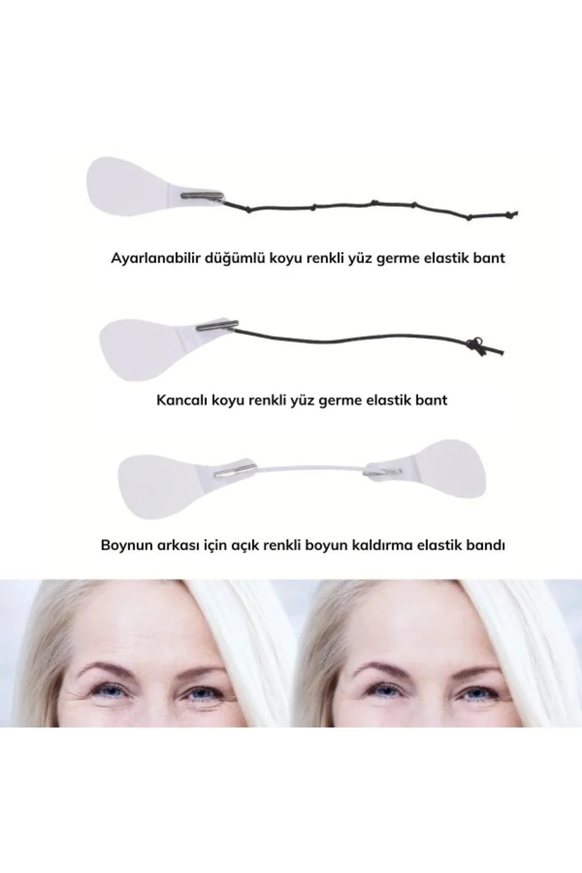 Yüz Kaş Göz Boyun Gerdirme Bantları Ve Lastikleri (40 Adet) - Lis