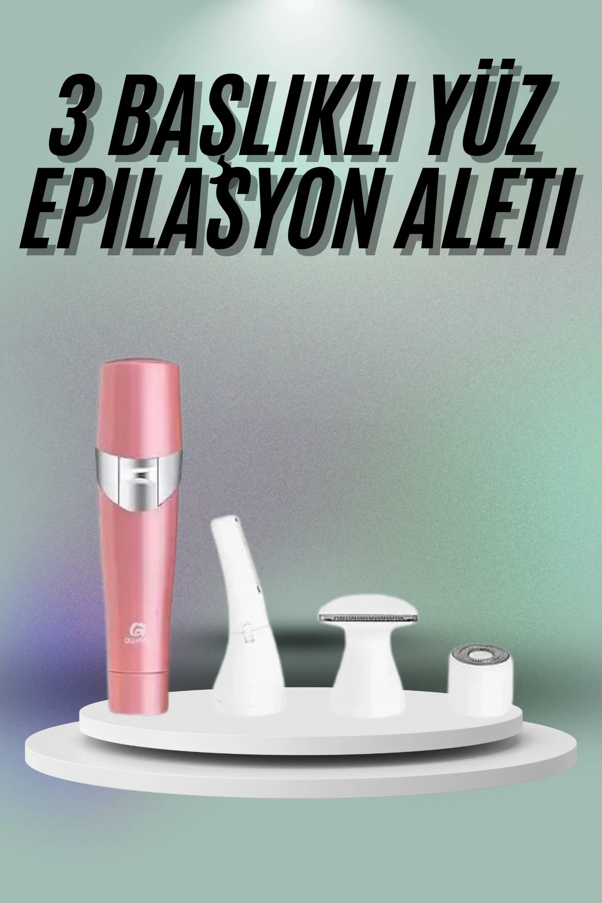 Yüz, Kaş ve Tüm Vücut Epilasyon Aleti3 Başlıklı Epilatör Tüm Cilt
