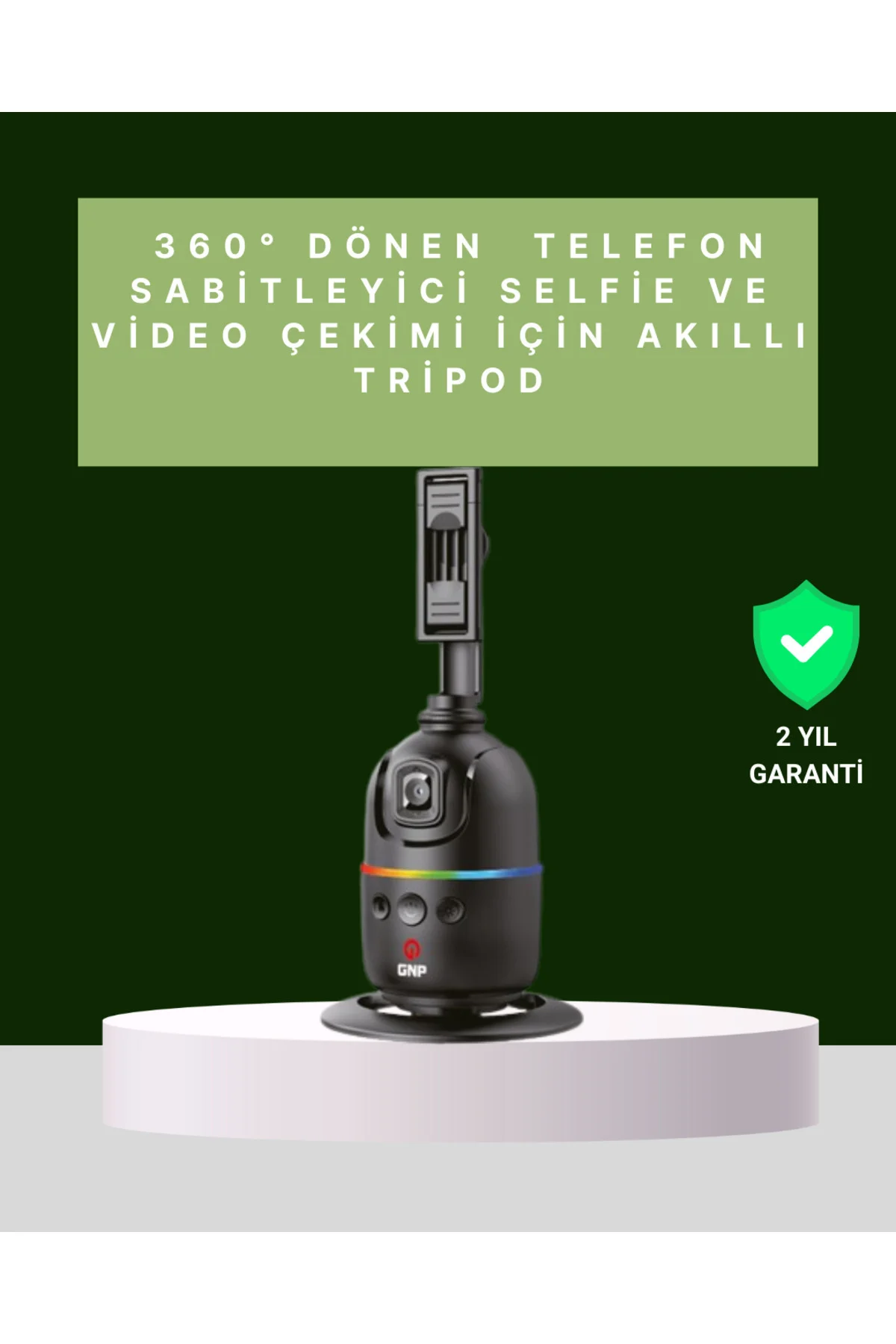 Yüz Takipli 360° Akıllı Gimbal Telefon ve Aksiyon Kamera Uyumlu