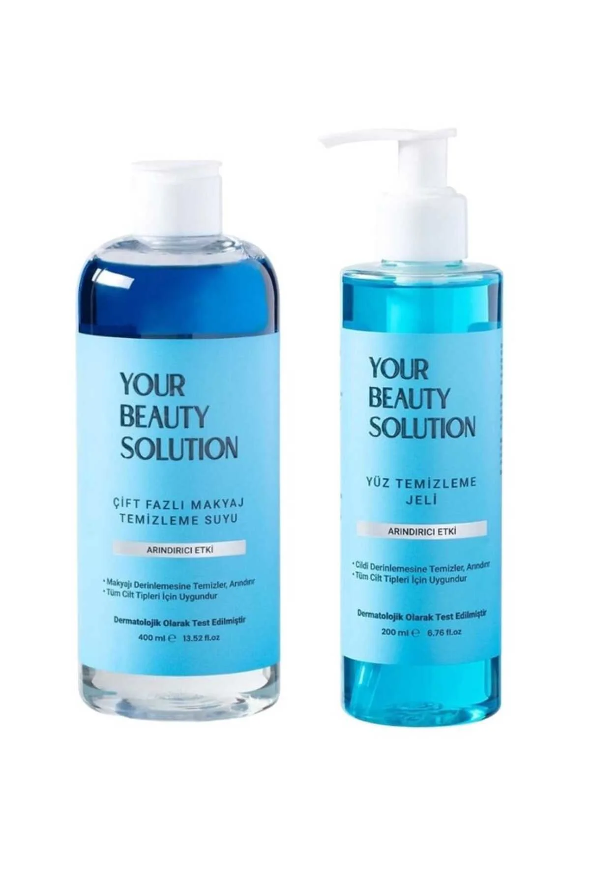 Yüz Temizleme Jeli 200ml + Makyaj Temizleme Suyu 400ml İkili Set