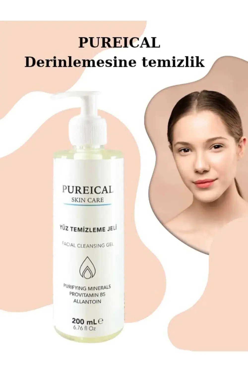 Yüz Temizleme Jeli, Mineral Kompleks, Derin Temizleme, Provitamin B5, Allantoin 200 mL