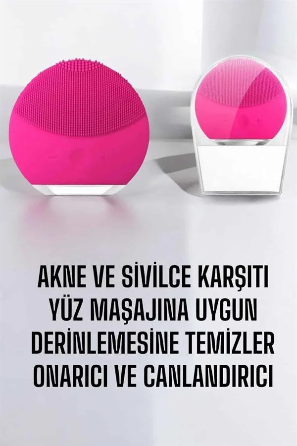 Yüz Temizleme ve Masaj Aleti - Kan Dolaşımını Artıran, Su Geçirmez ve Kablosuz Şarjlı