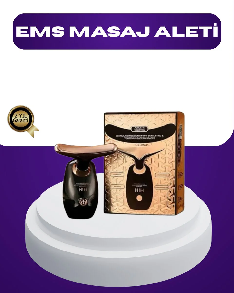 Yüz ve Boyun Cilt Sıkılaştırıcı Masaj Cihazı - Ses Dalga Teknolojisi ile Kırışıklık Giderici