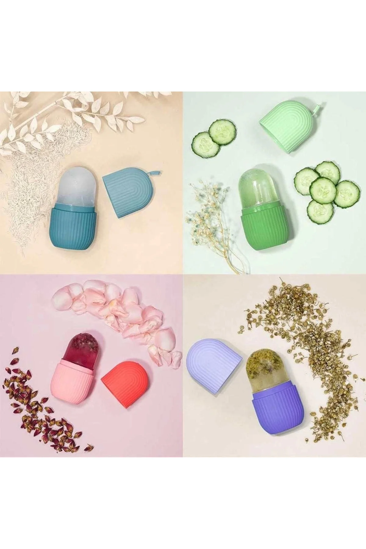 Yüz Ve Göz Altı İçin Silikon Buz Masaj Aleti - Soğuk Terapi buz s