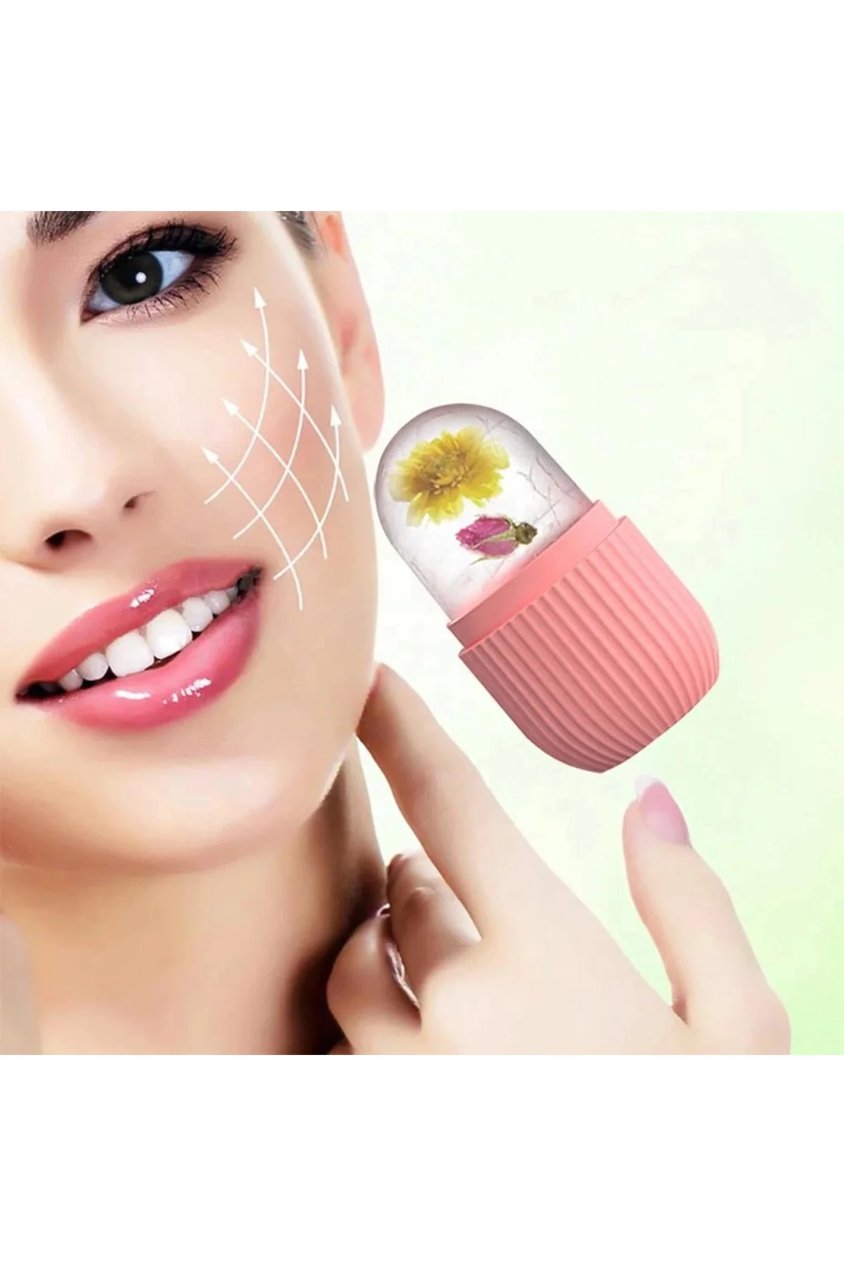 Yüz Ve Göz Altı İçin Silikon Buz Masaj Aleti - Soğuk Terapi buz s