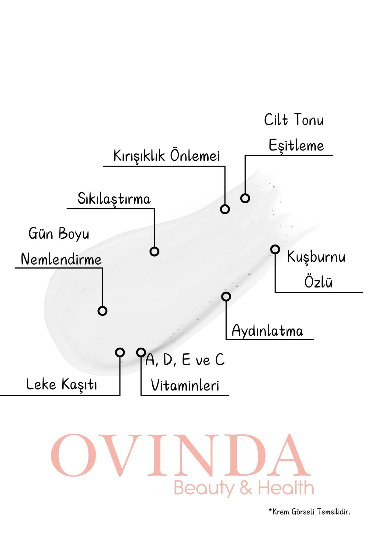 Ovinda Yüz Ve Vücut İçin Beyazlatıcı & Leke Karşıtı Cilt Kremi (Vitamin 