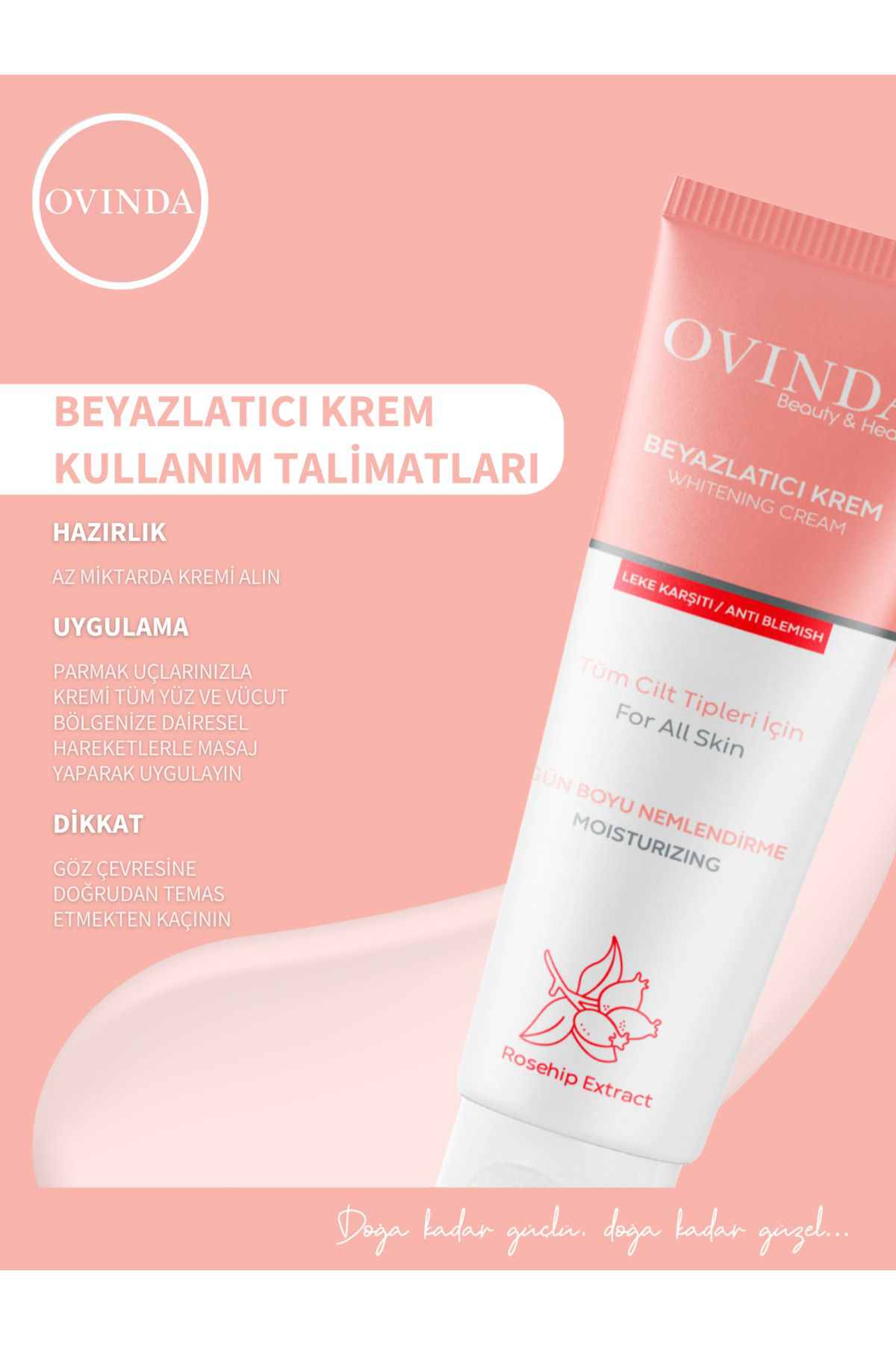 Ovinda Yüz Ve Vücut İçin Beyazlatıcı & Leke Karşıtı Cilt Kremi (Vitamin 