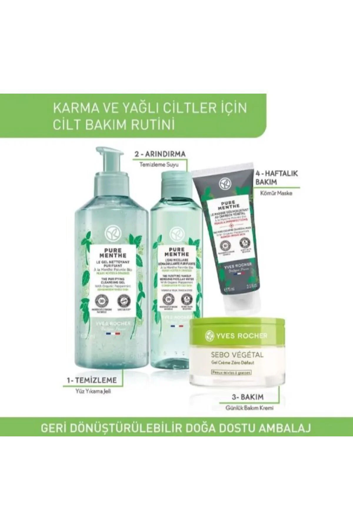 Yüz Yıkama Jeli - Karma ve Yağlı Cilt / Pure Menthe Gözenek Sıkıl