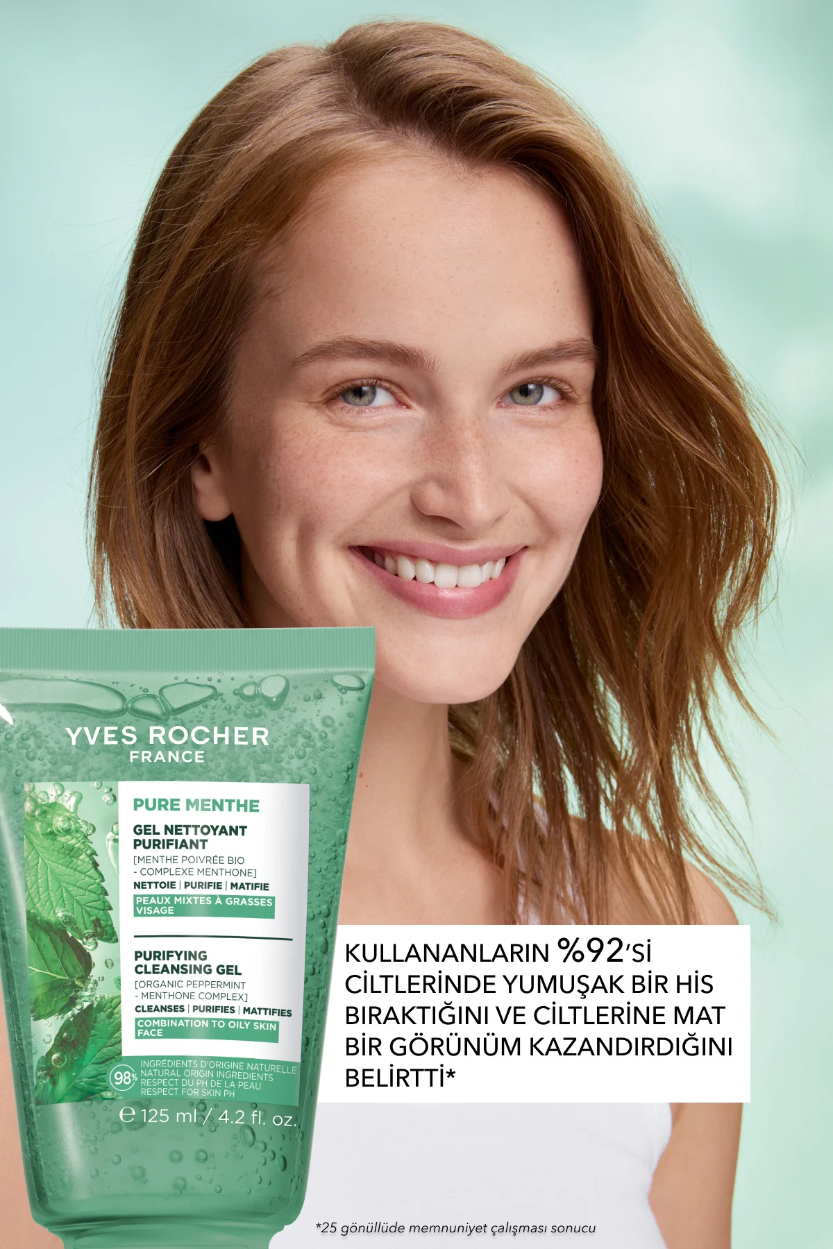 Yüz Yıkama Jeli-Karma,Yağlı, Sivilce Eğilimli Cilt-Pure Menthe Ar