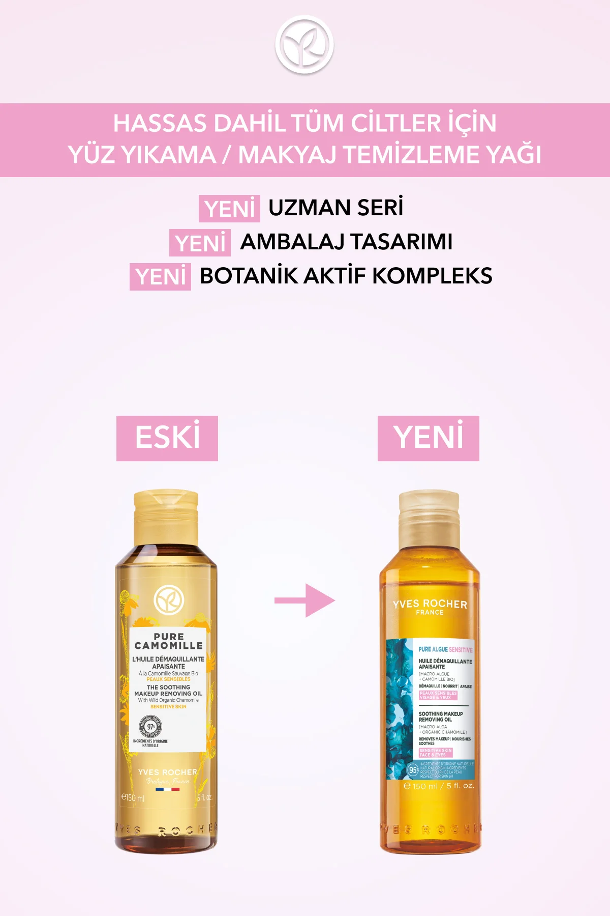 Yüz Yıkama/Makyaj Temizleme Yağı-Hassas Dahil Tüm Cilt-Pure Algue