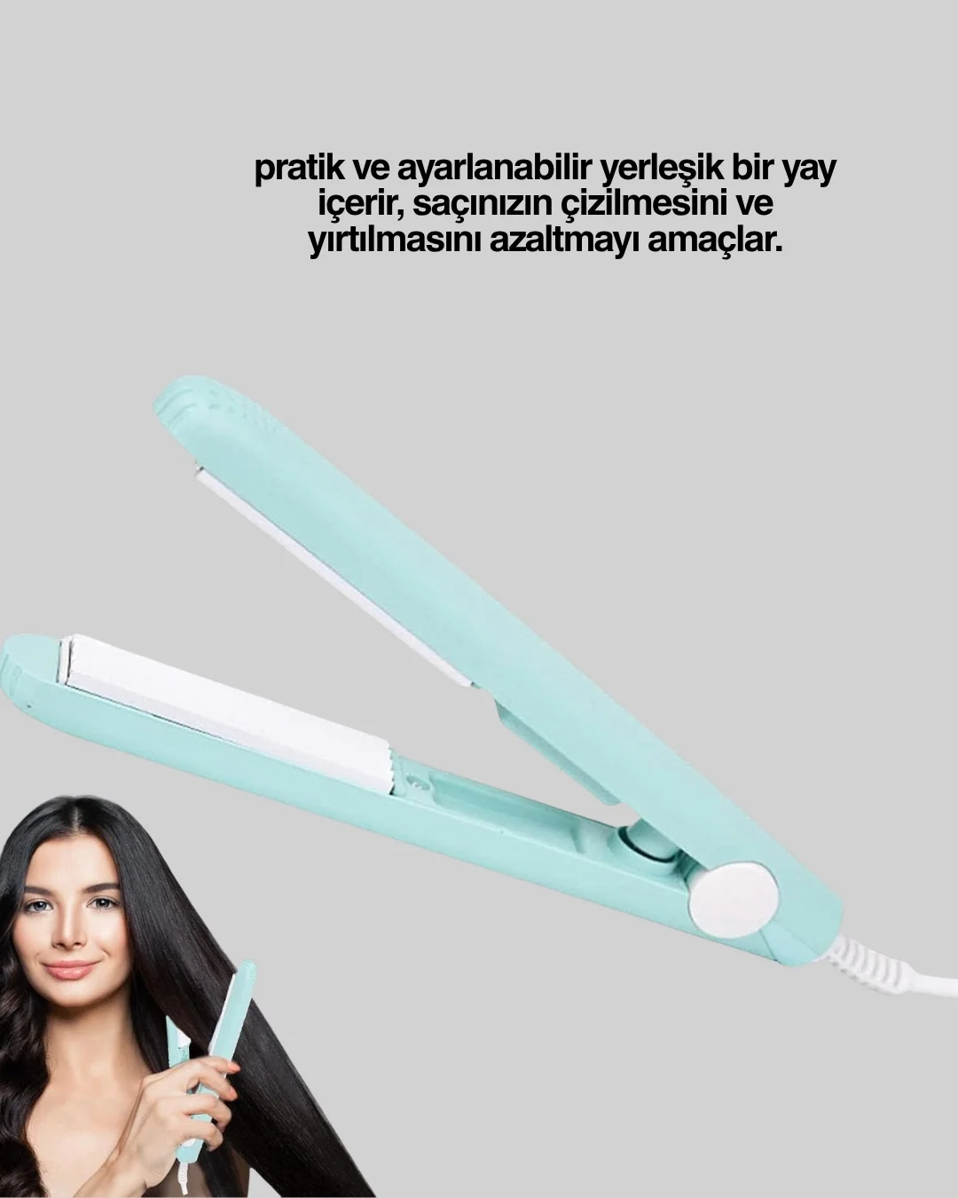 Yüzer Plakalı Kompakt Bukle Maşası – Elastik Tutuculu, Saç Dostu Profesyonel Tasarım Yeni Nesil