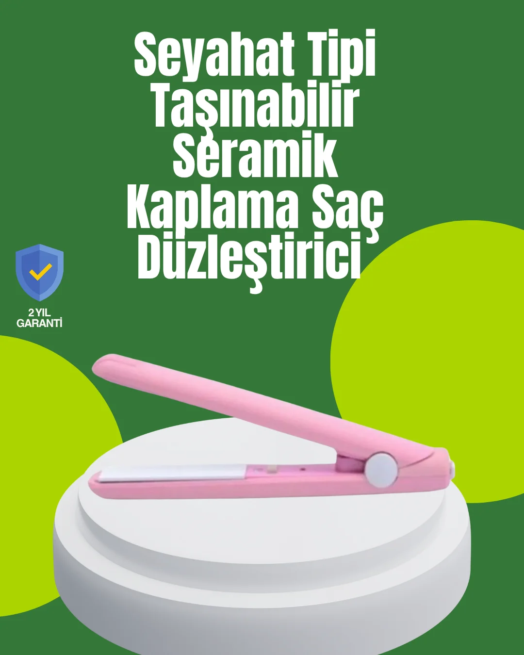 Yüzer Plakalı Kompakt Bukle Maşası – Elastik Tutuculu, Saç Dostu 