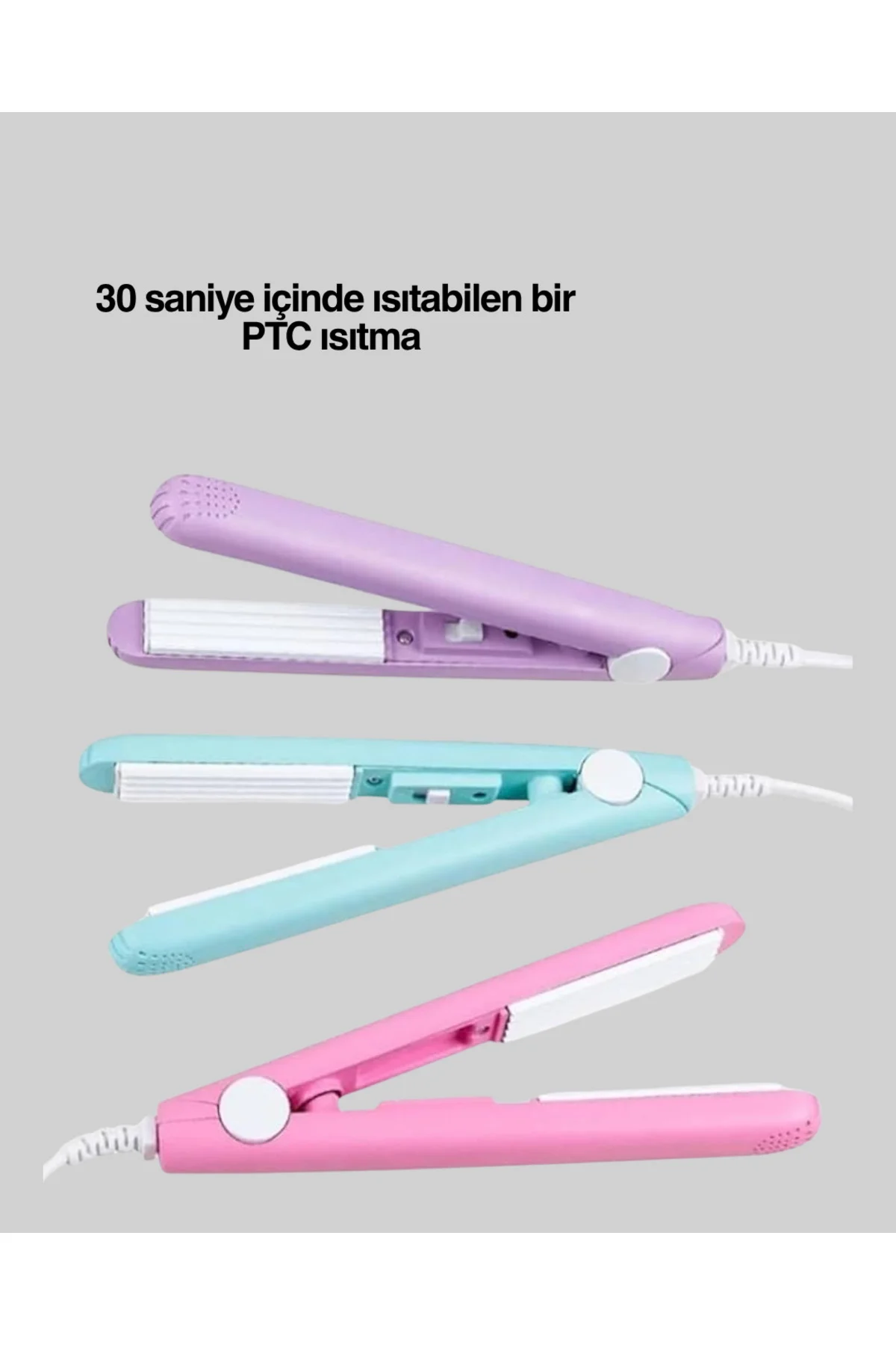 Yüzer Plakalı Kompakt Bukle Maşası – Elastik Tutuculu, Saç Dostu 