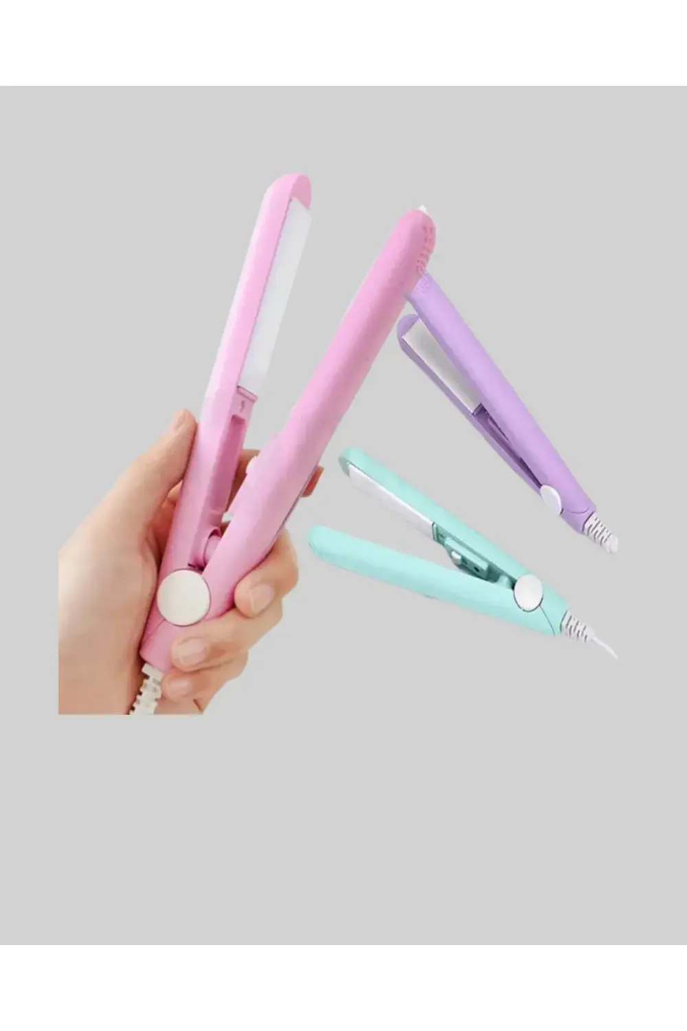 Yüzer Plakalı Kompakt Bukle Maşası – Elastik Tutuculu, Saç Dostu