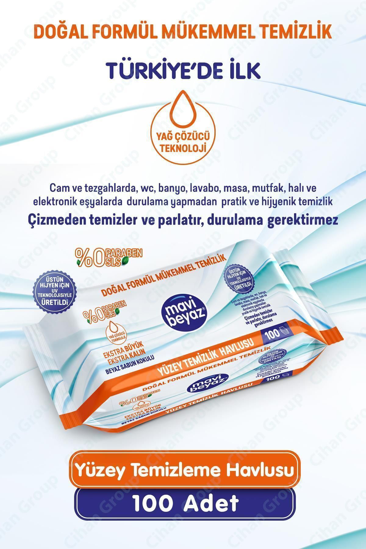 Yüzey Temizleme Havlusu 100 Yaprak