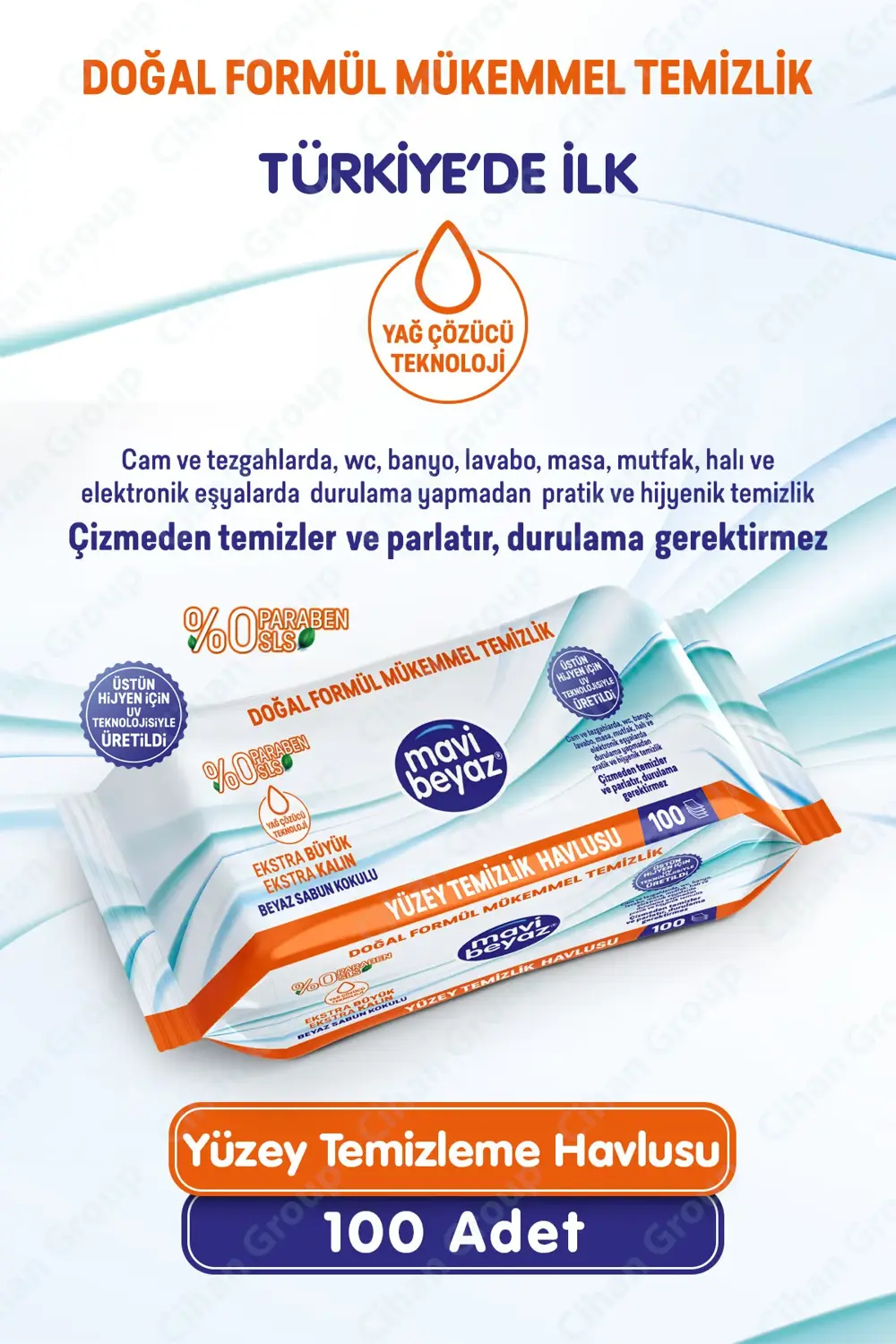 Yüzey Temizleme Havlusu 100 Yaprak