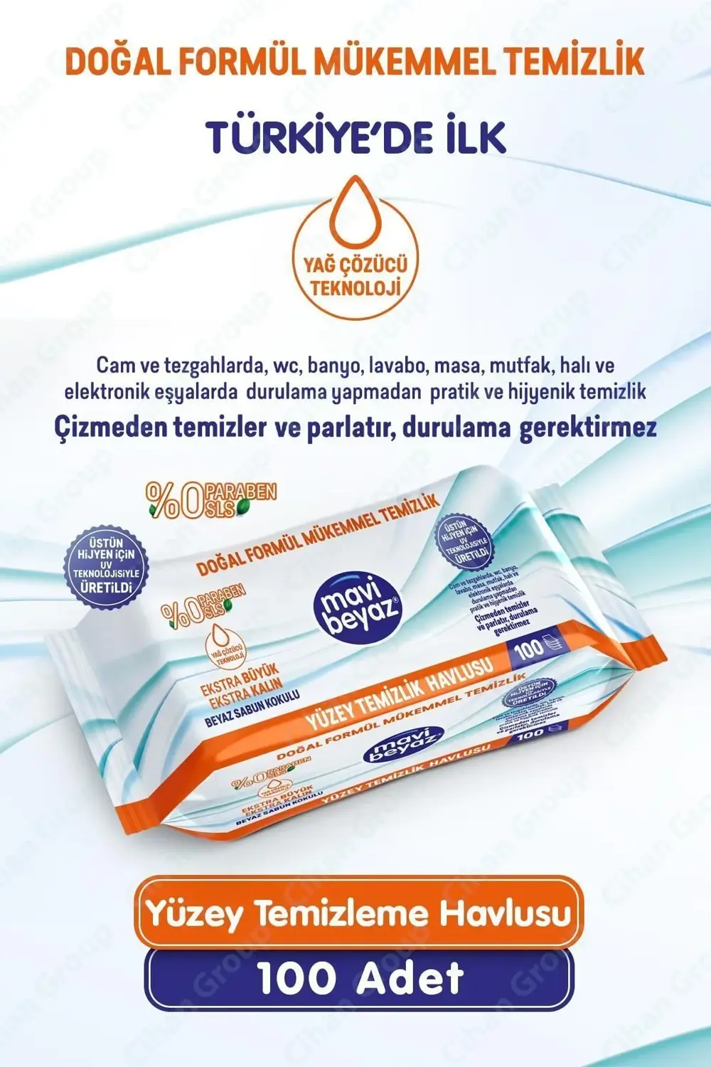 Yüzey Temizleme Havlusu 100 Yaprak