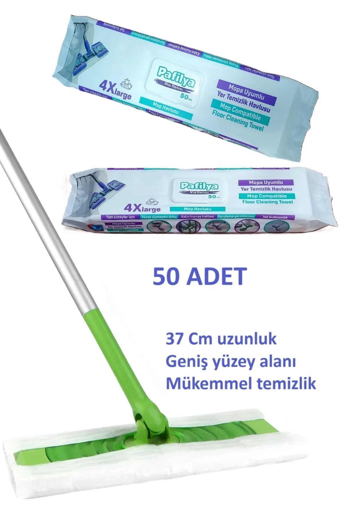 Yüzey Temizleyici Mob Havlusu 1 Paket 50 Yaprak (1X50) Yüzey Temizleyici Mob Havlusu 1 Paket 50 Yaprak (1X50)