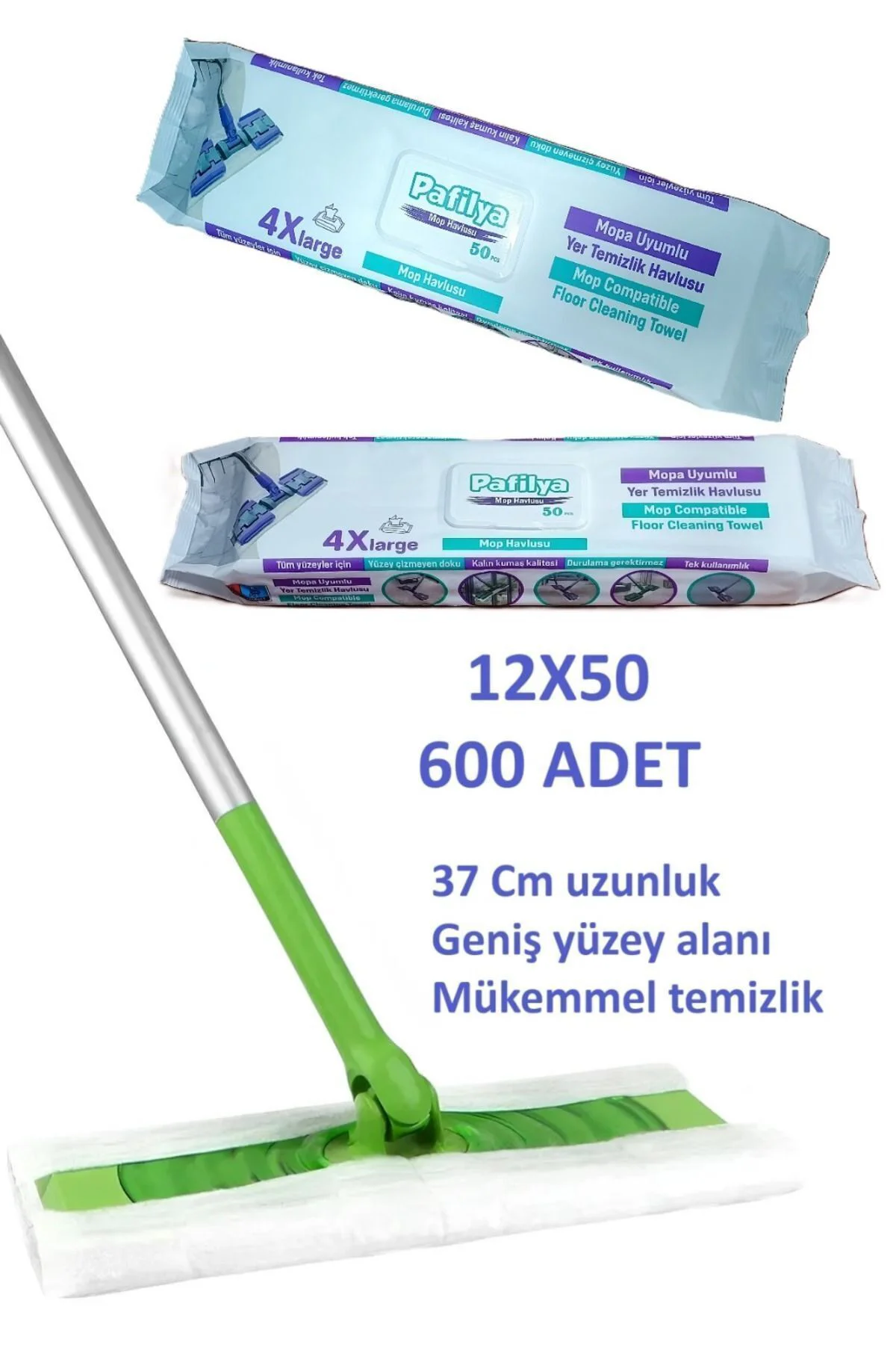 Yüzey Temizleyici Mob Havlusu 12 Paket 600 Yaprak (12X50) Yüzey Temizleyici Mob Havlusu 12 Paket 600 Yaprak (12X50)