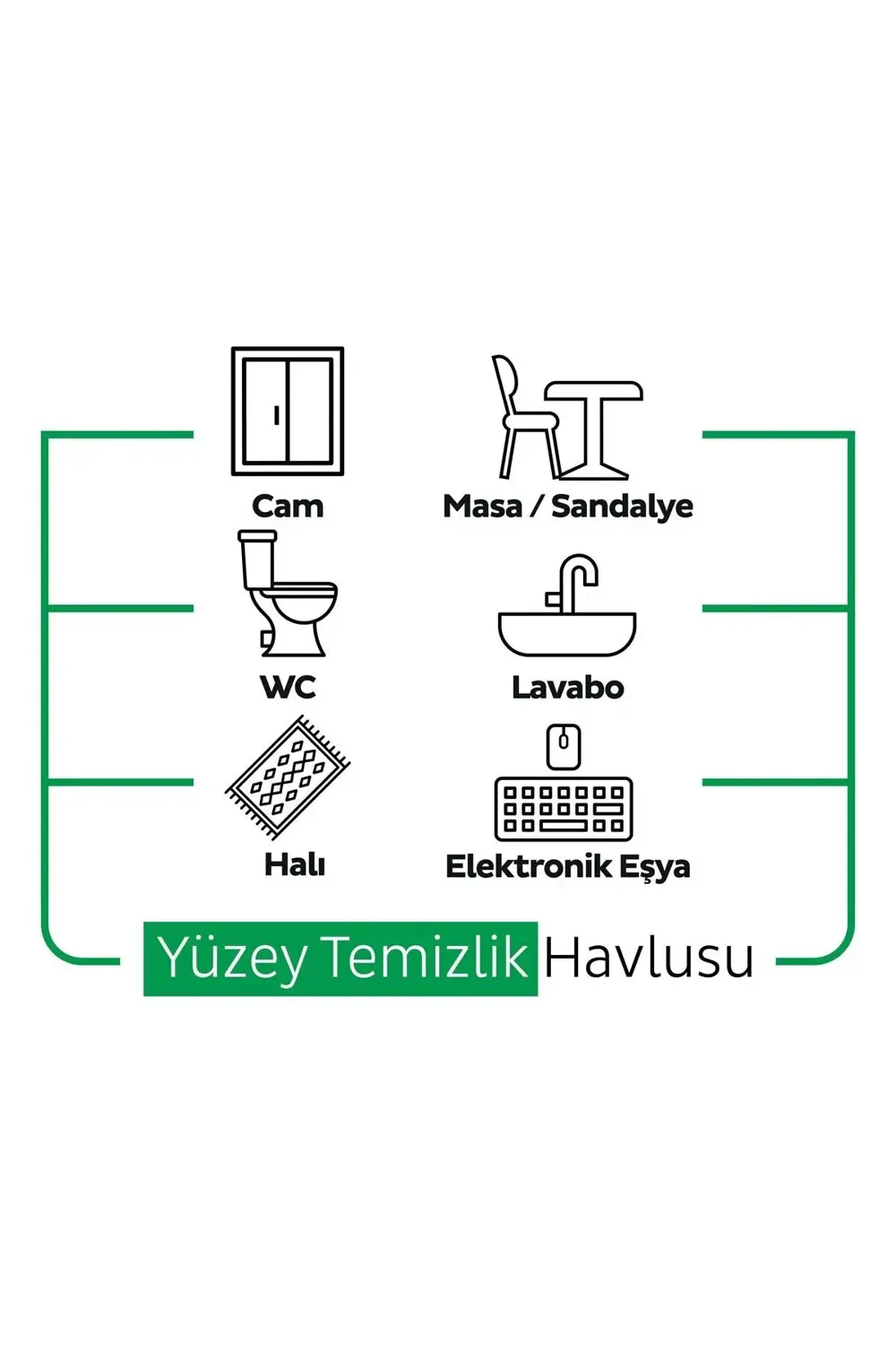 Yüzey Temizlik Havlusu 100 Yaprak