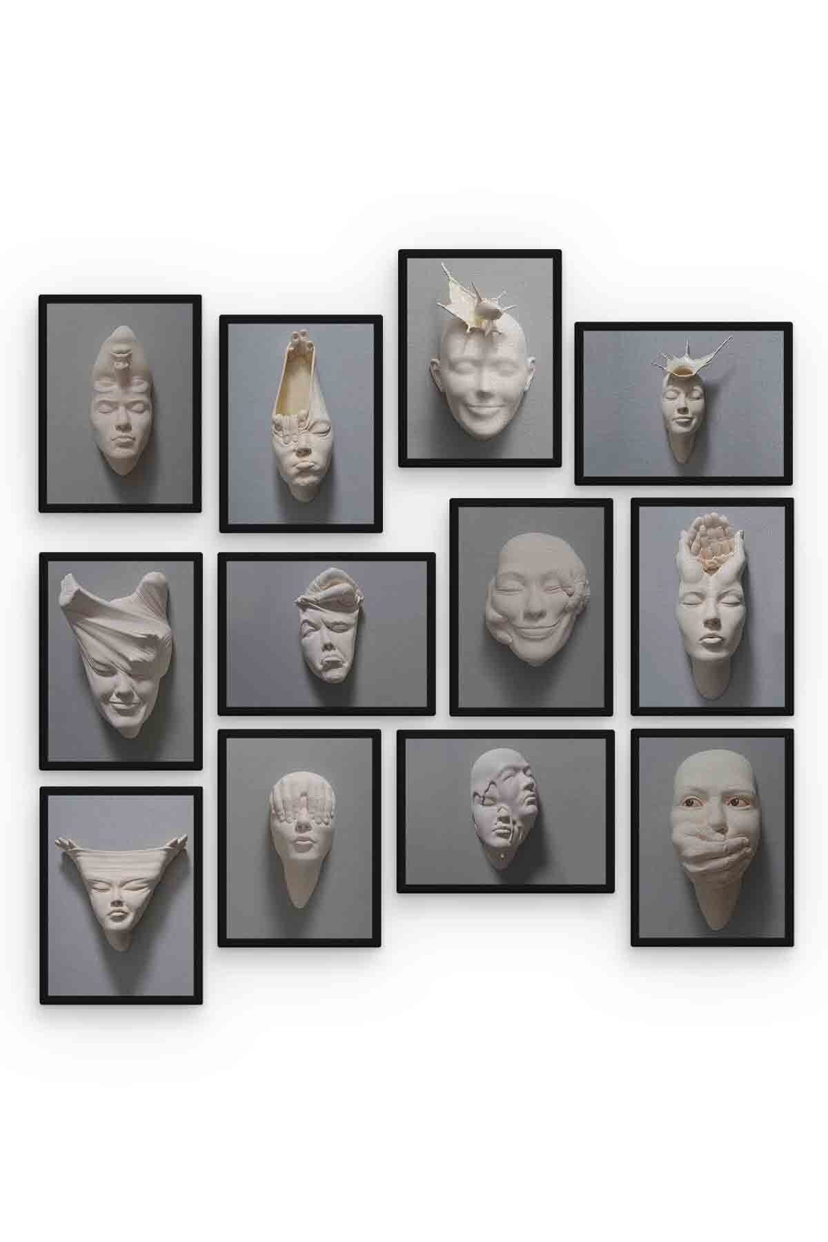 Yüzler 12 Parça Mdf (ahşap) Tablo Ofis Boyu 
