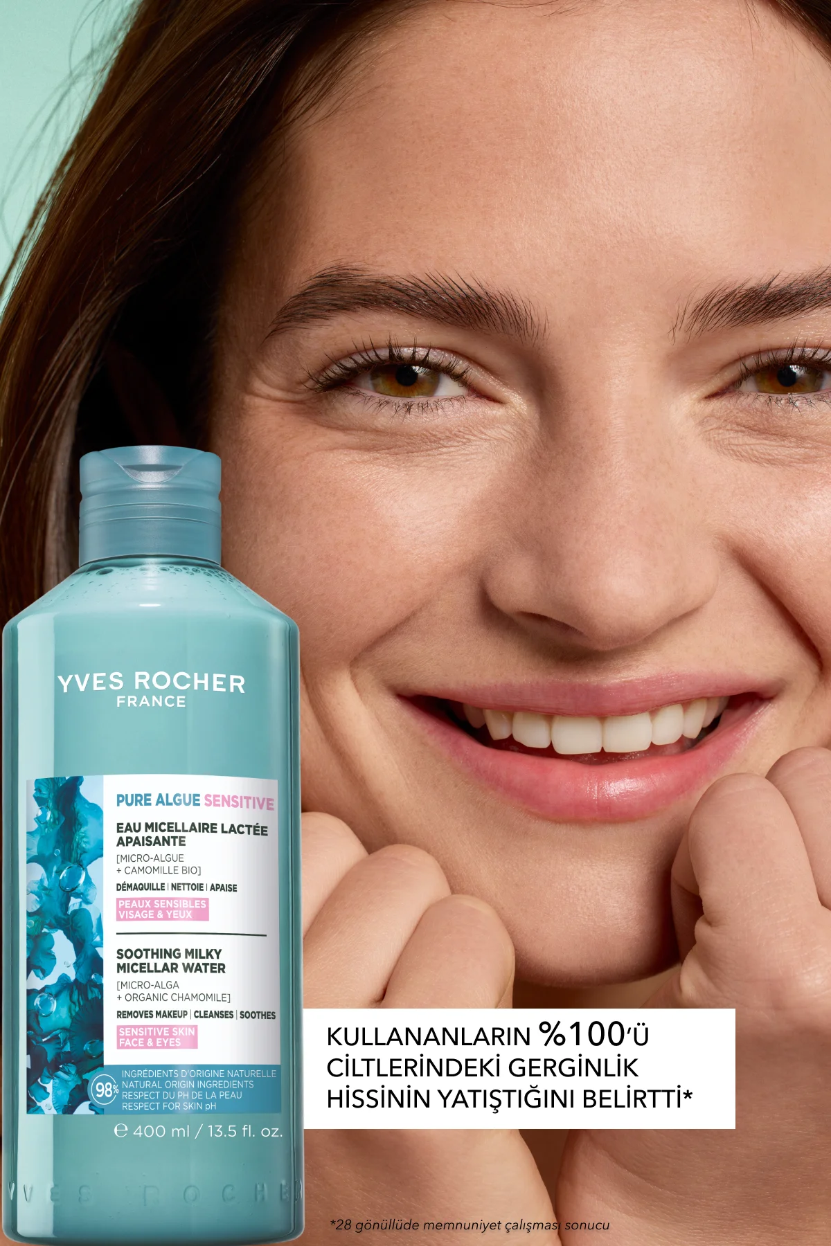 Yüz&Makyaj Temizleme Micellar Sütü-Hassas Dahil Tüm Cilt-Pure Alg