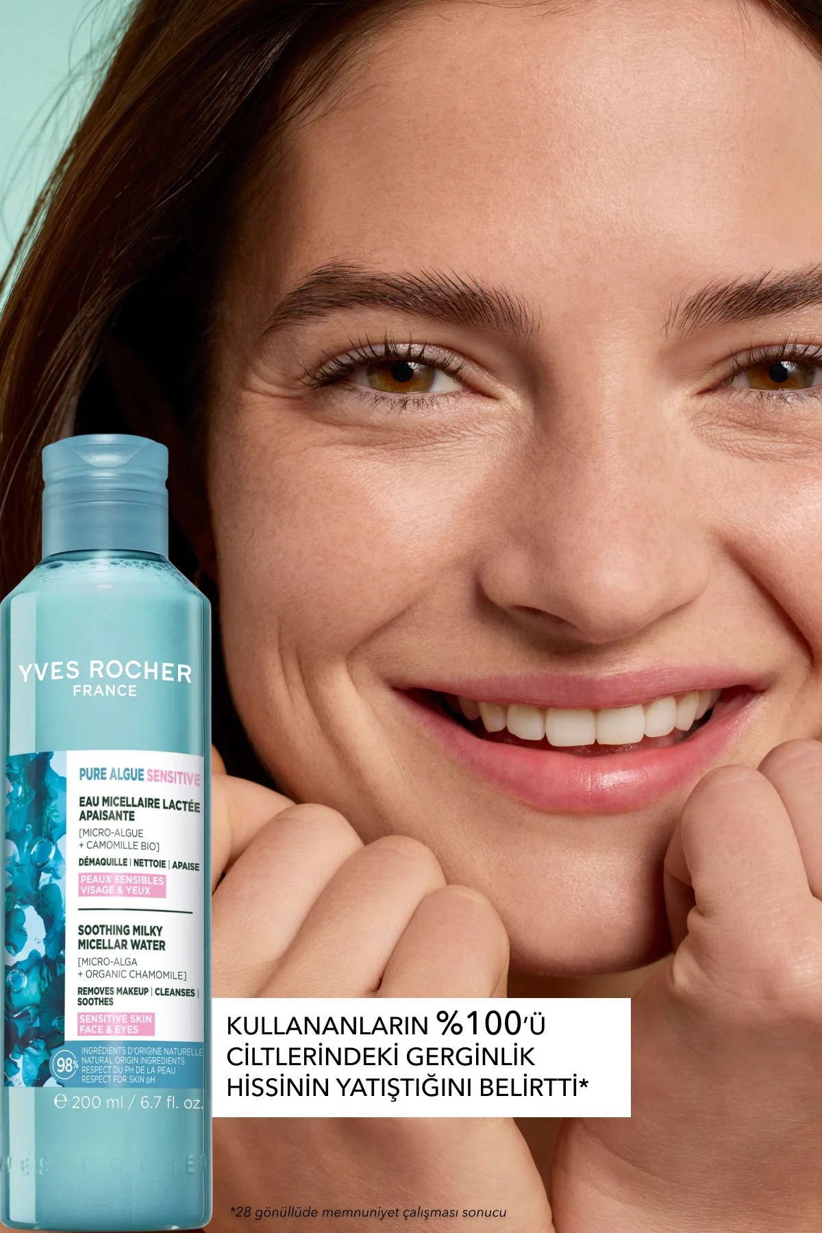 Yüz&Makyaj Temizleme Micellar Sütü-Hassas Dahil Tüm Cilt-Pure Alg