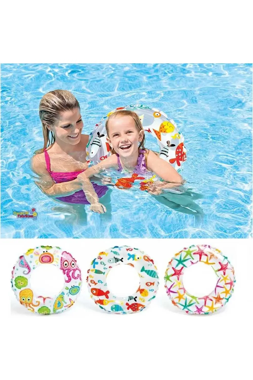 Yüzme Simidi Kaliteli Can Kurtaran Simit 61 cm 24 Çocuk Yüzme Öğr