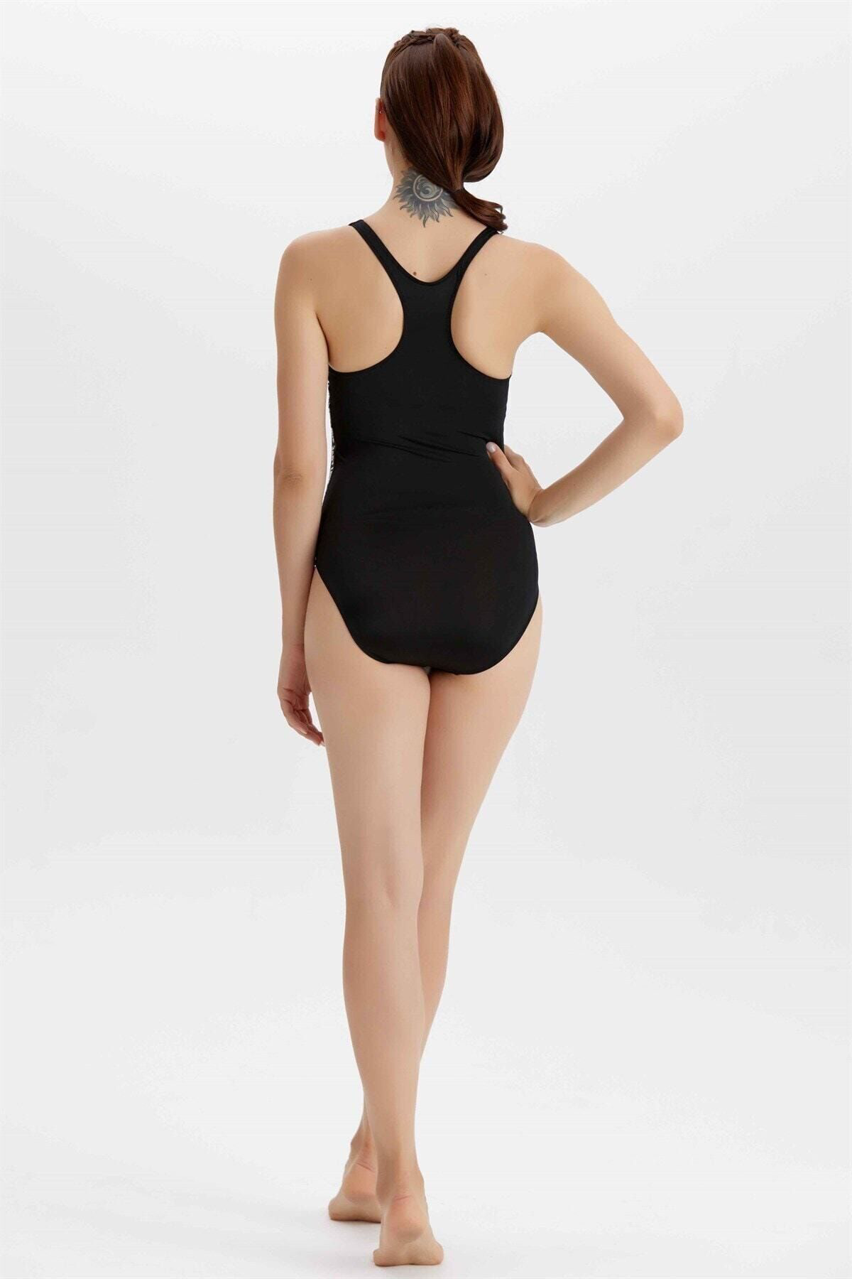 Adasea Yüzücü Mayo Siyah