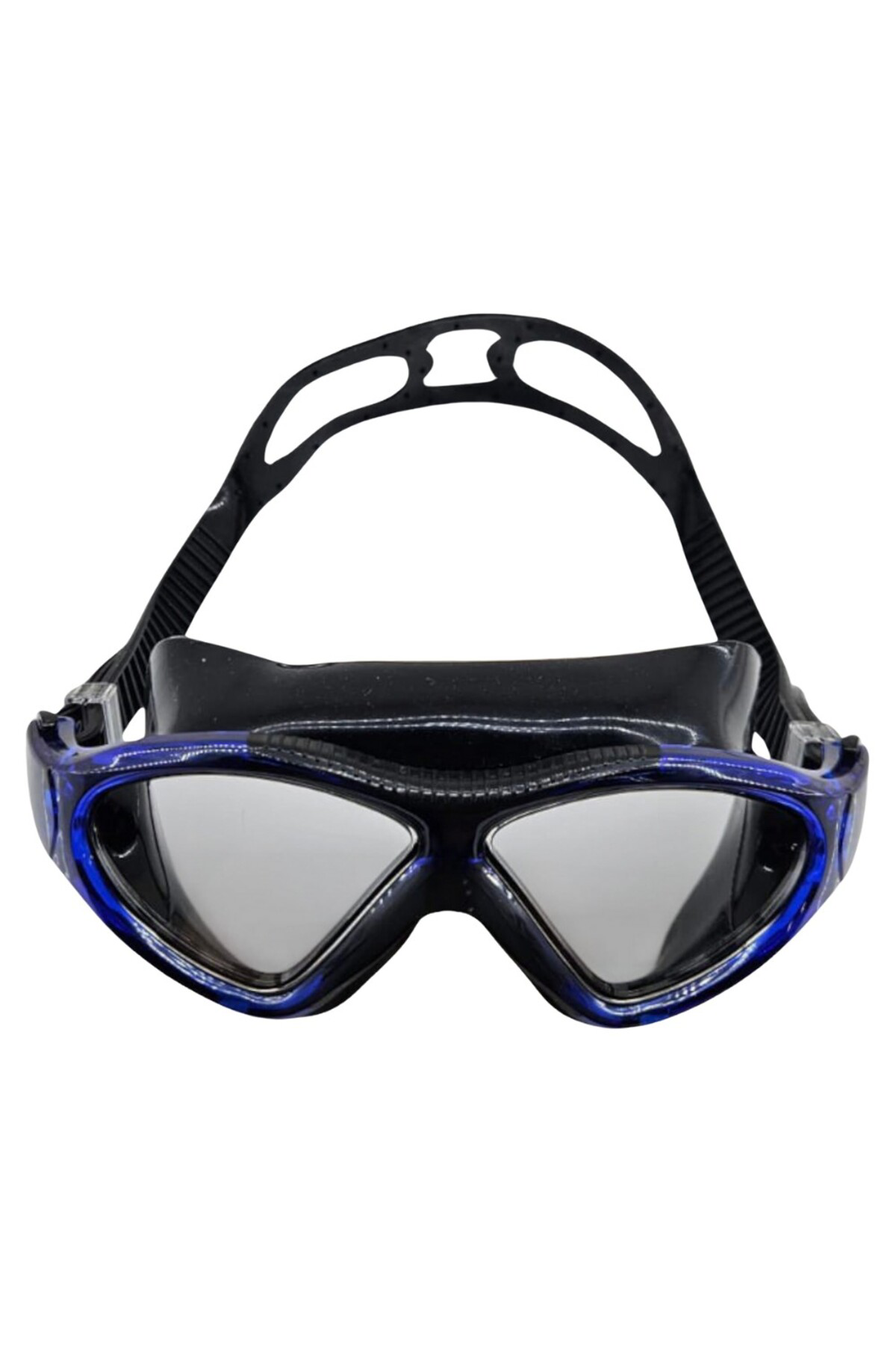 Butik Yüzücü Sörf Gözlüğü Kulaklık Hediyeli Siyah/Mavi - 8170