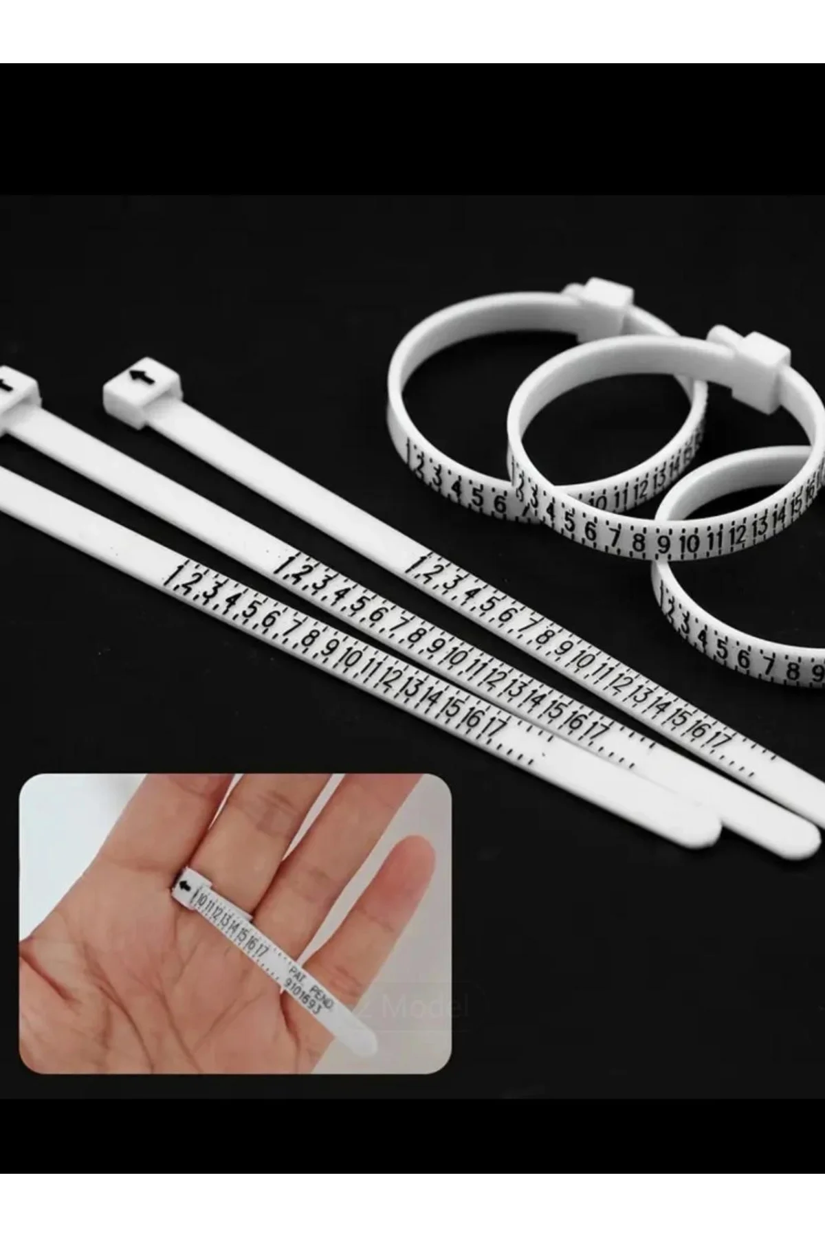 Yüzük Ölçüsü Alma Aleti Parmak Yüzük Ölçer Aparatı Ring Sizer Yüzük Ölçme Ölçü Seti - 2 Adet - Görsel 5