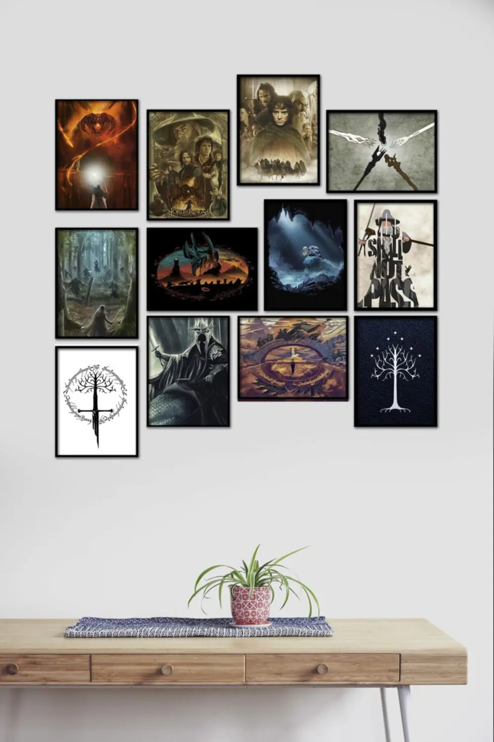 Yüzüklerin Efendisi 12 Parça Mdf Tablo