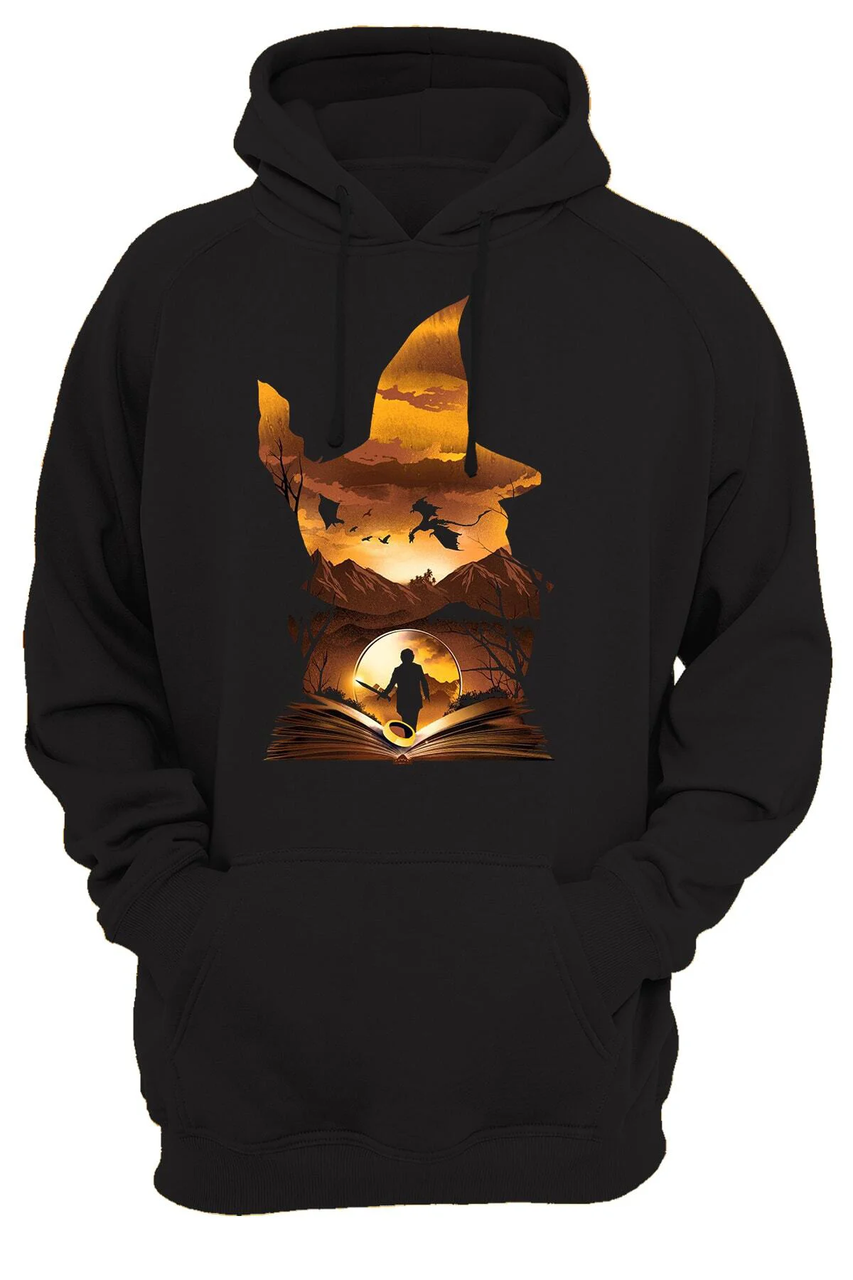 Yüzüklerin Efendisi Gandalf Basklı %100 Pamuk, 3 Ipl. Şardonlu, Içi Polar, Kalın Sweatshirt
