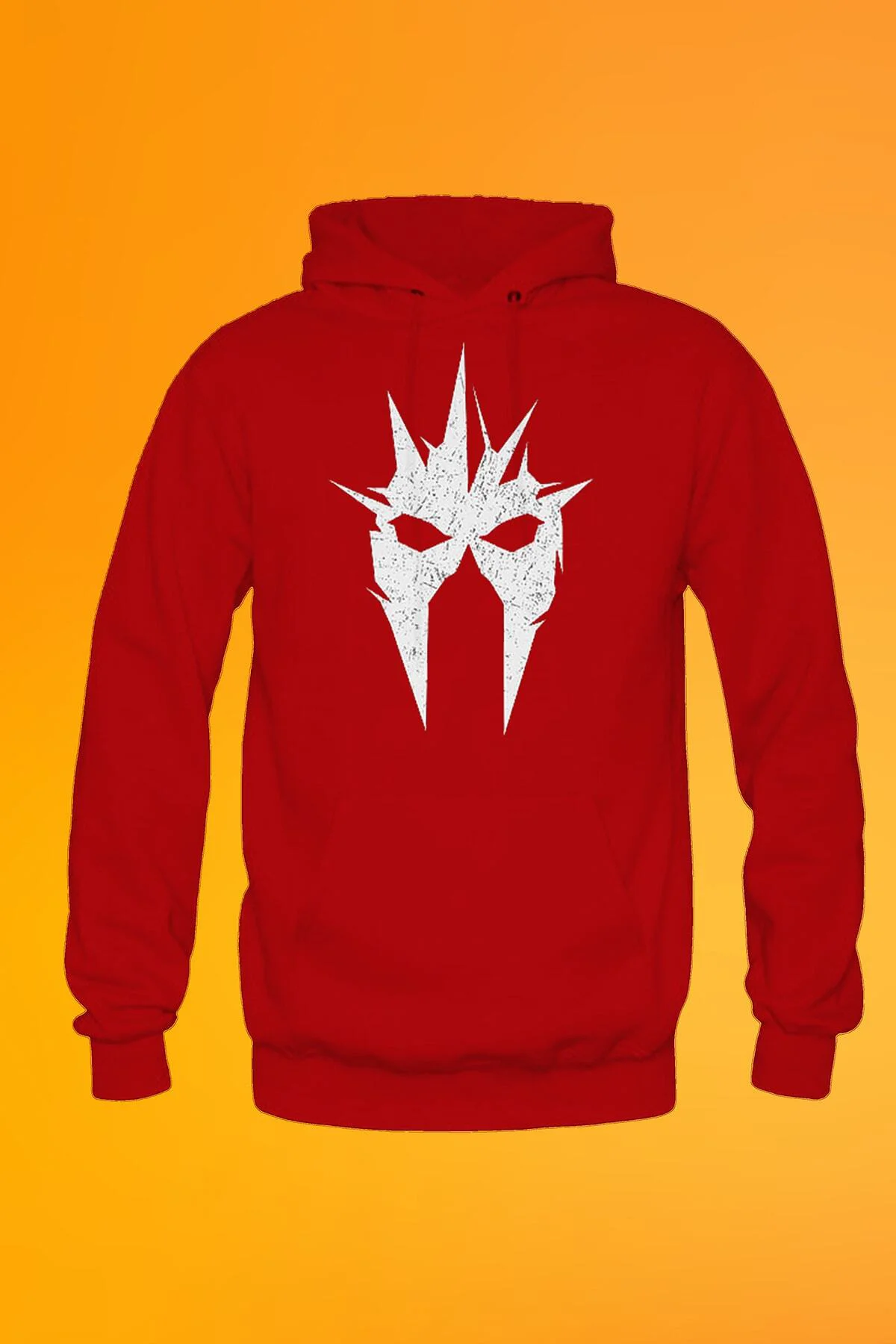 Yüzüklerin Efendisi Witch King Baskılı Kırmızı Unisex Kanguru Cep Kapüşonlu Sweatshirt