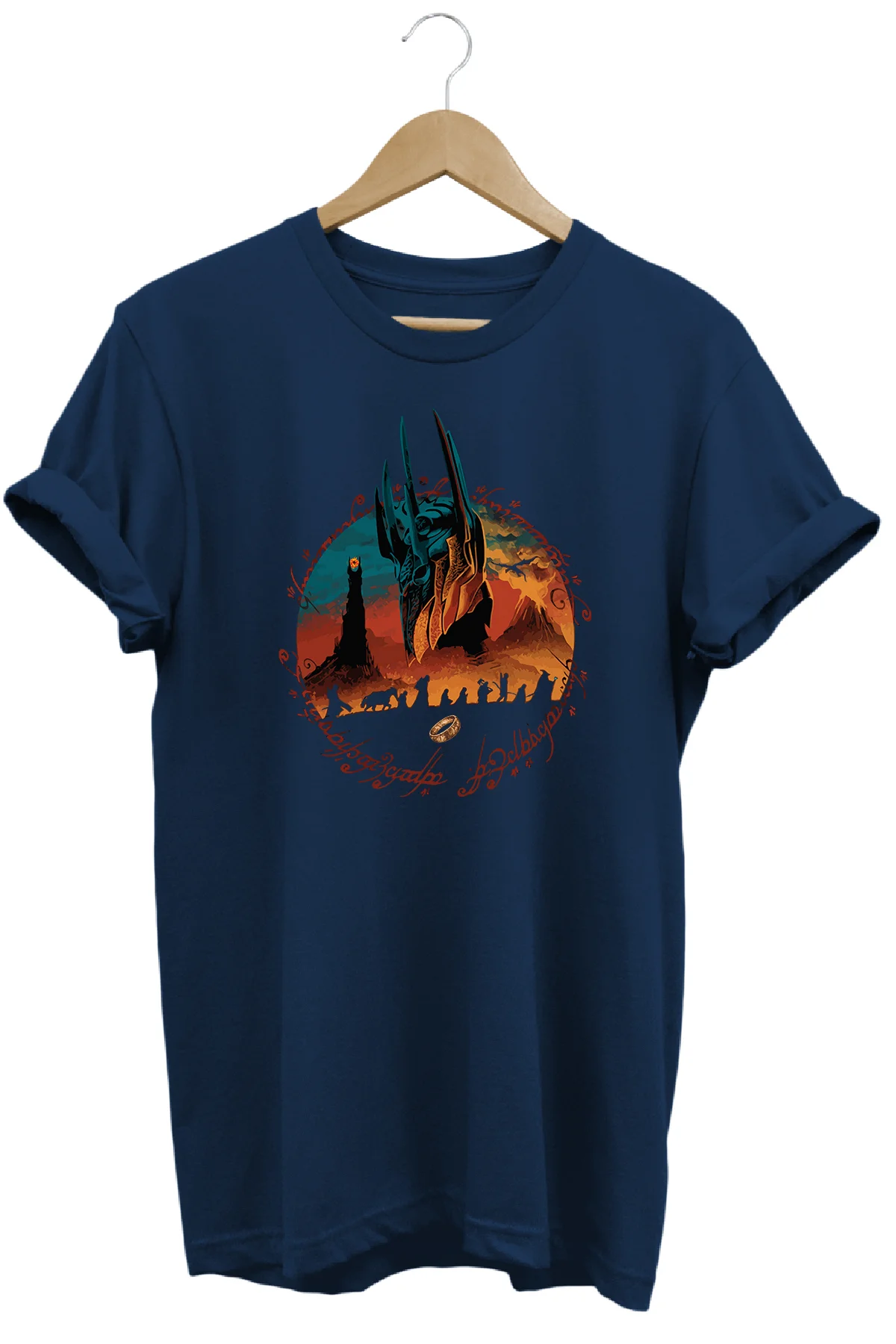Yüzüklerin Efendisi Serisi Sauron Baskılı %100 Pamuk Regular Bede