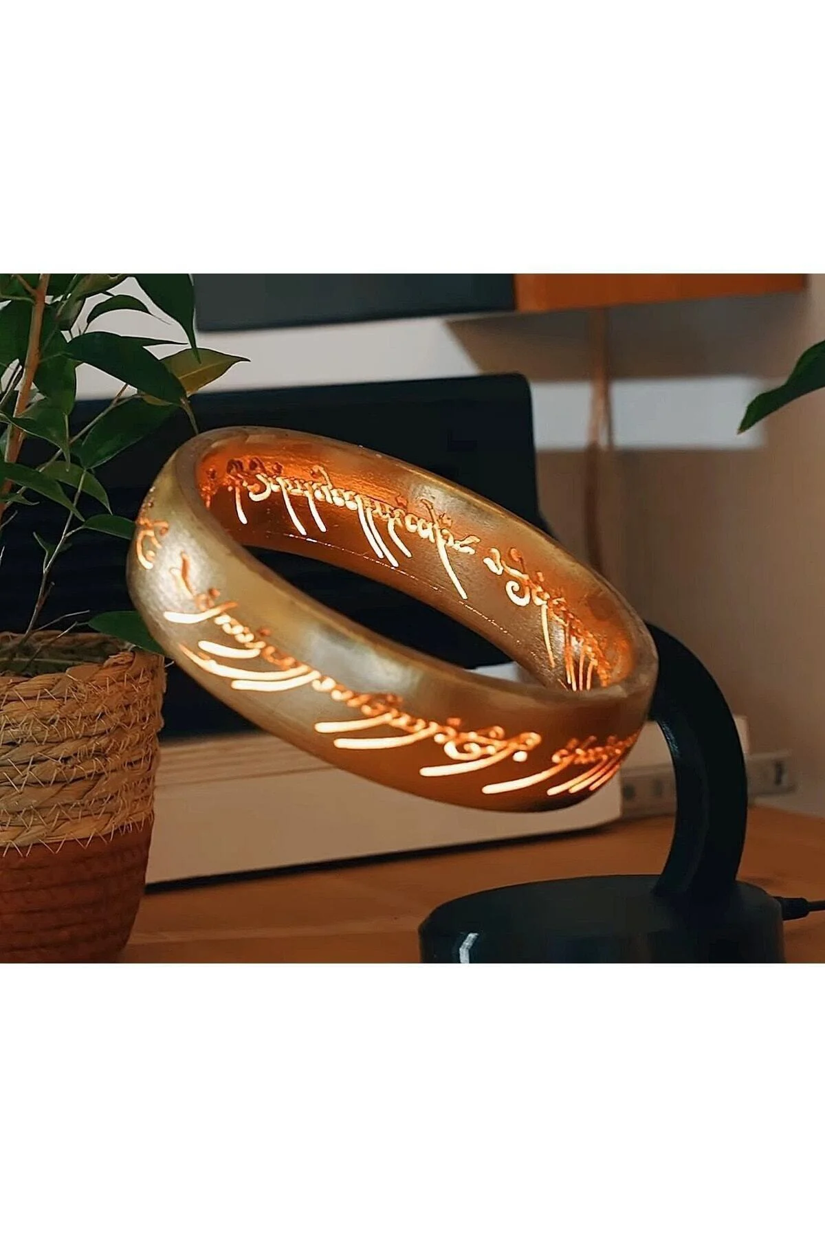 Yüzüklerin Efendisi Güç Yüzüğü Led Masa Lambası Fişli Lotr 20 Cm