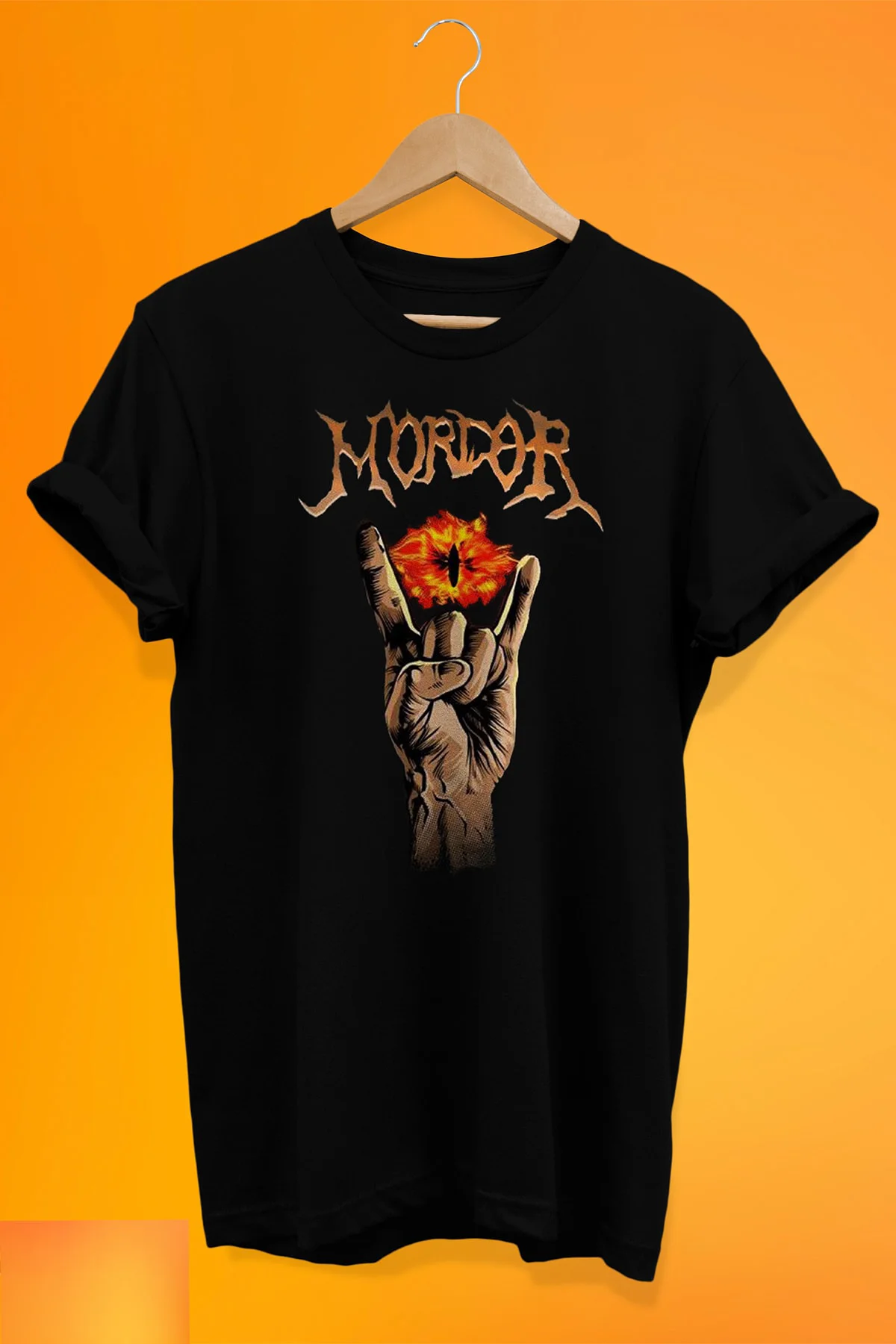 Yüzüklerin Efendisi Serisi Mordor Rocks Baskılı %100 Pamuk Oversize Büyük Beden Tişört