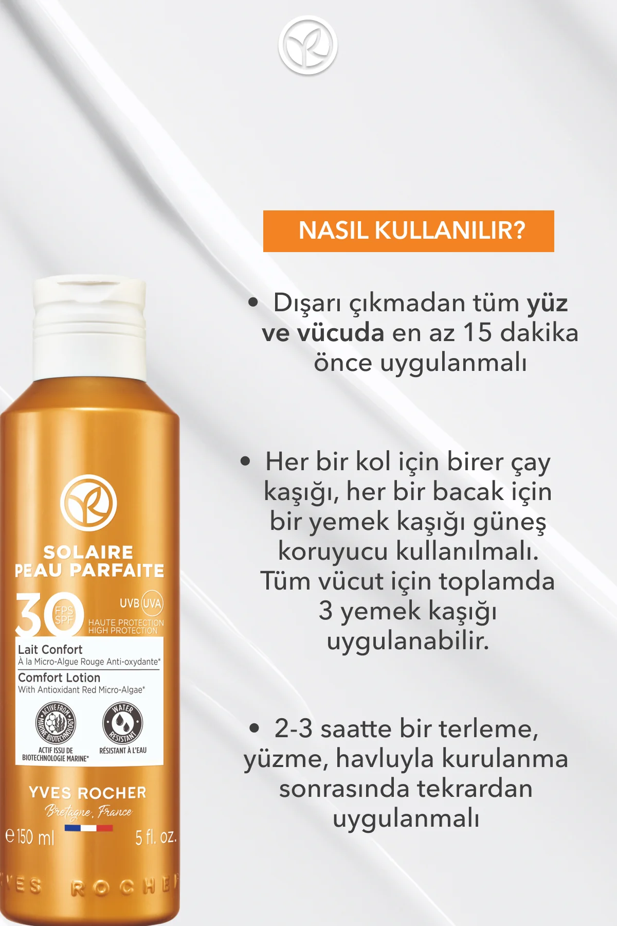 Yüz&Vücut Güneş Losyonu - SPF 30 / Solaire Peau Parfaite-150 ml-3