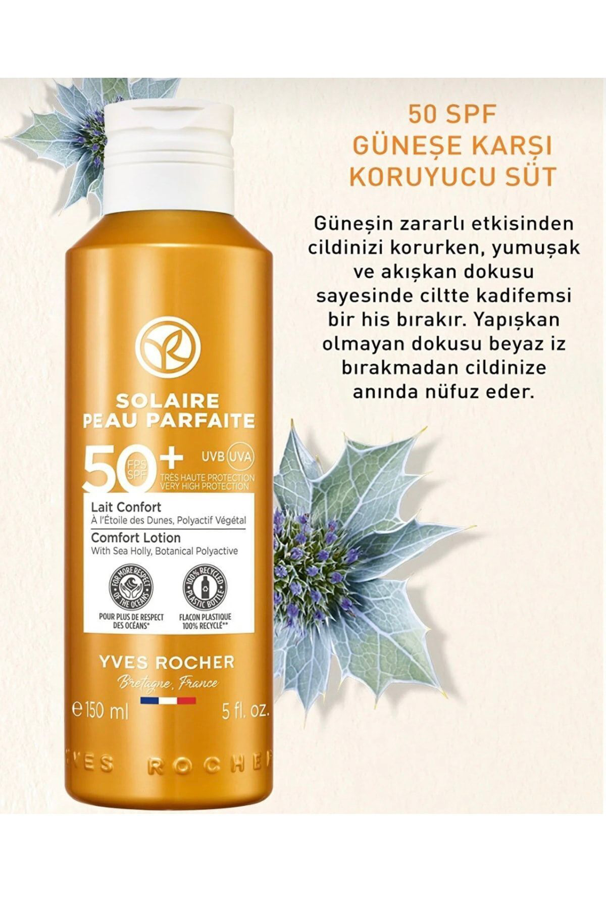 Yves Rocher 50 Spf Güneşe Karşı Koruyucu Süt 150 Ml