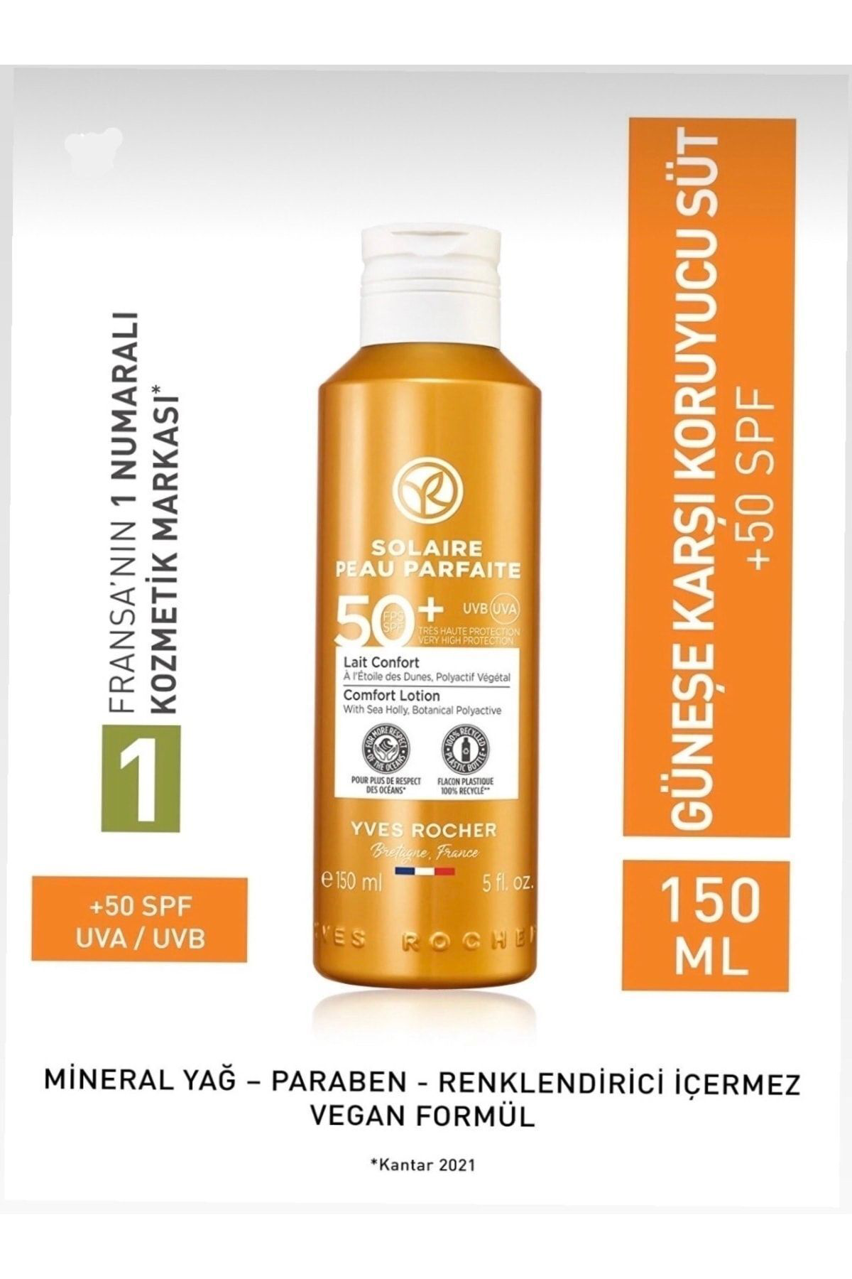 Yves Rocher 50 Spf Güneşe Karşı Koruyucu Süt 150 Ml